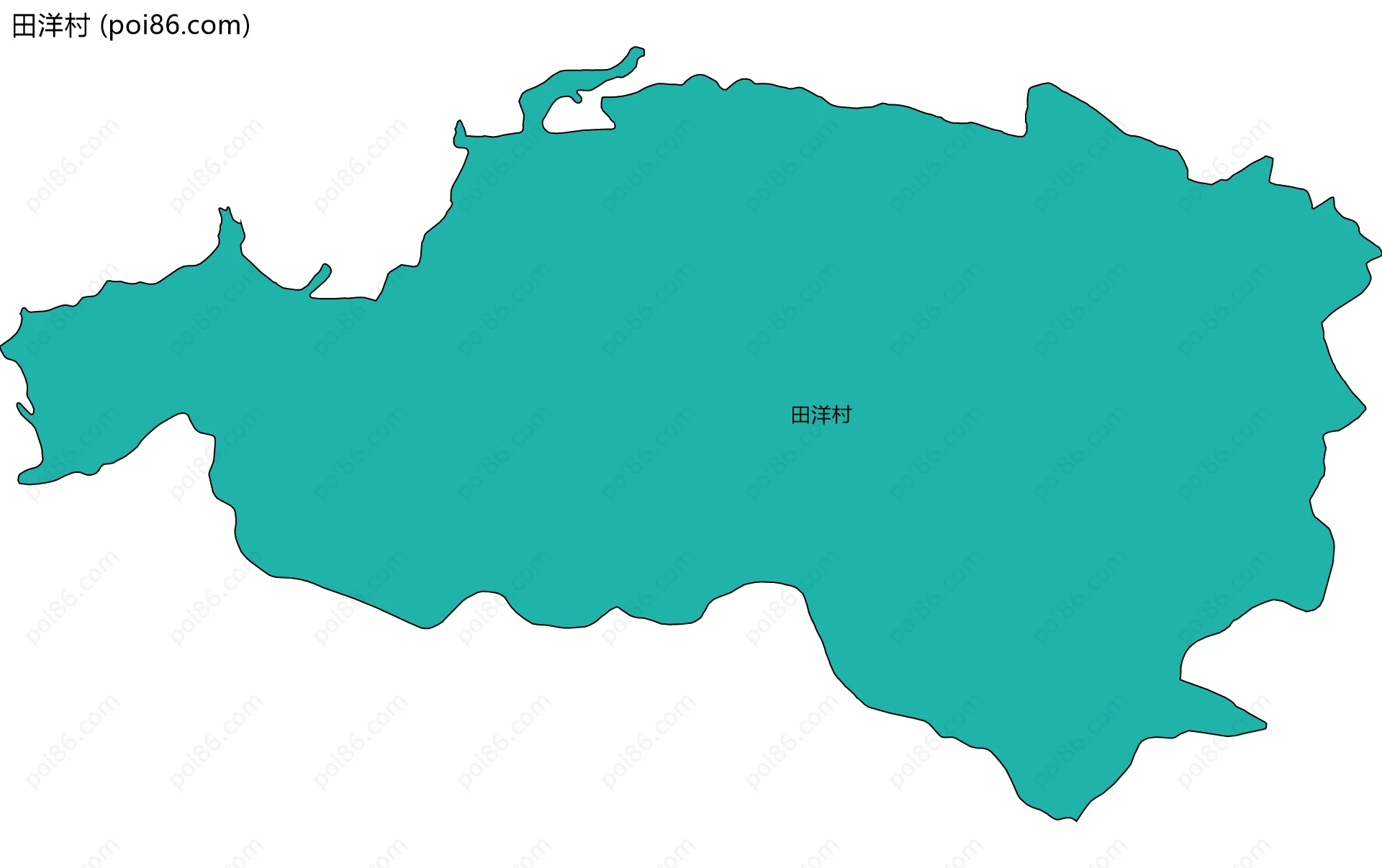 田洋村边界地图