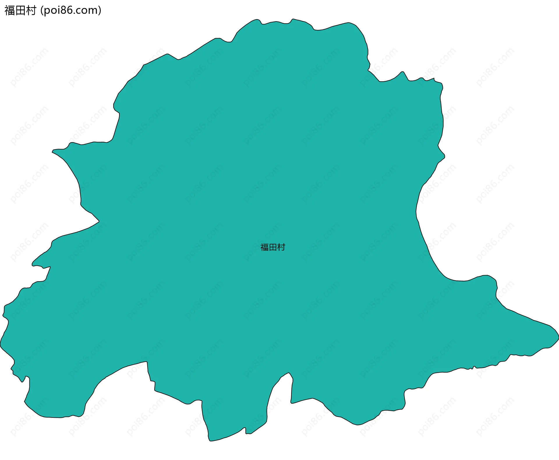 福田村边界地图