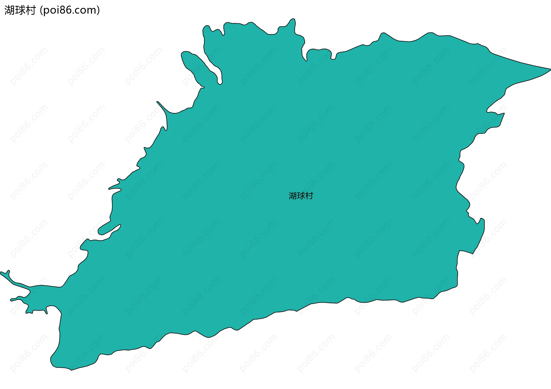 湖球村边界地图