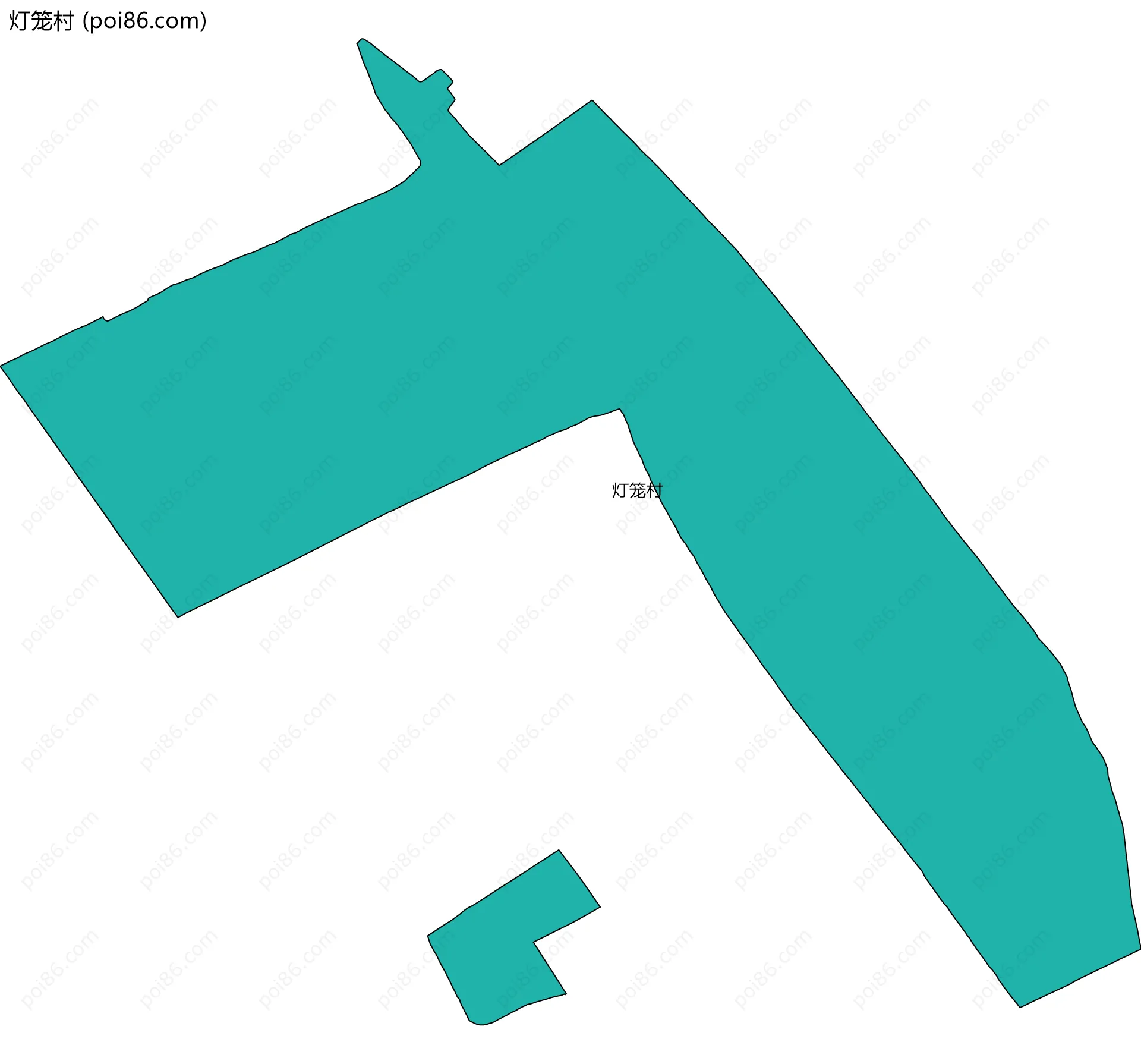 灯笼村边界地图