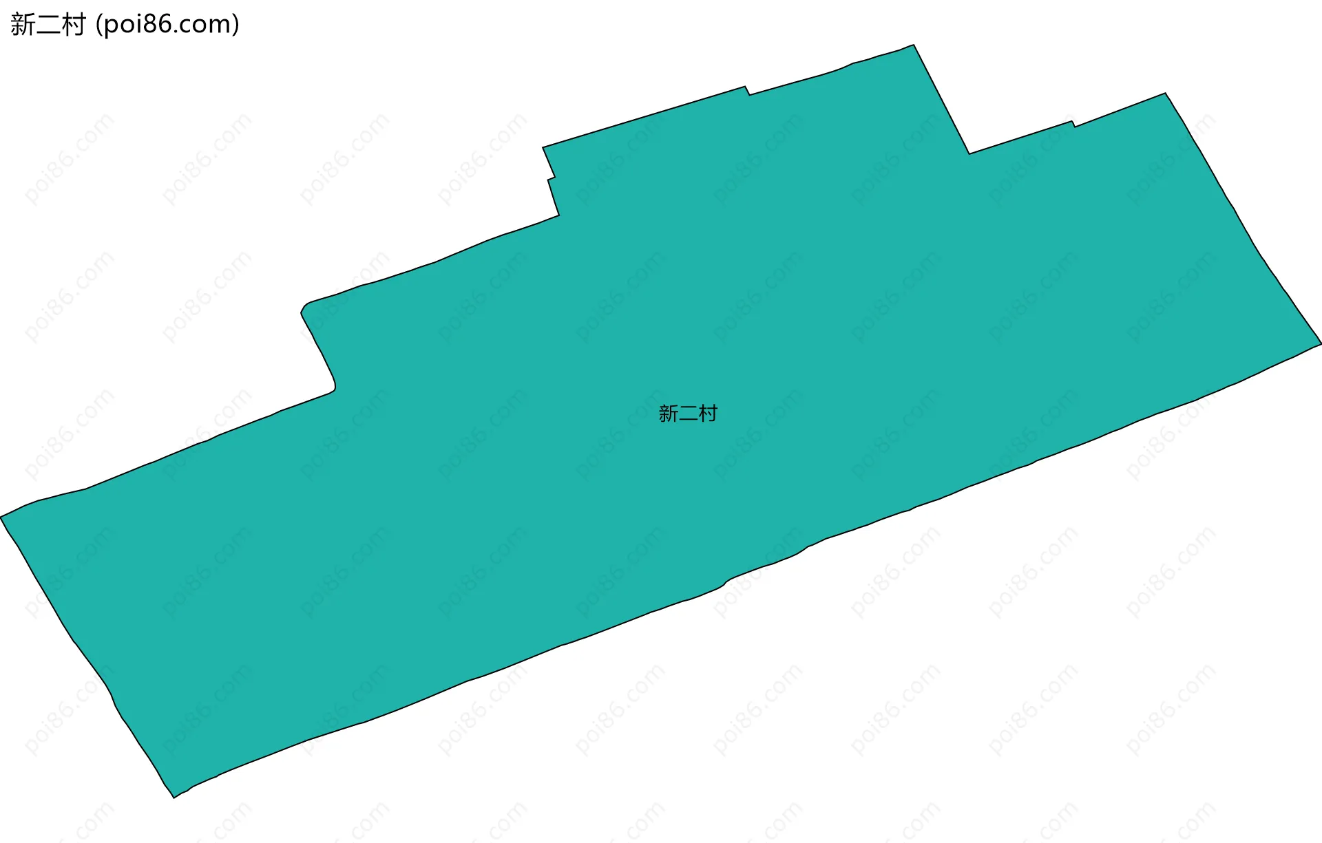 新二村边界地图