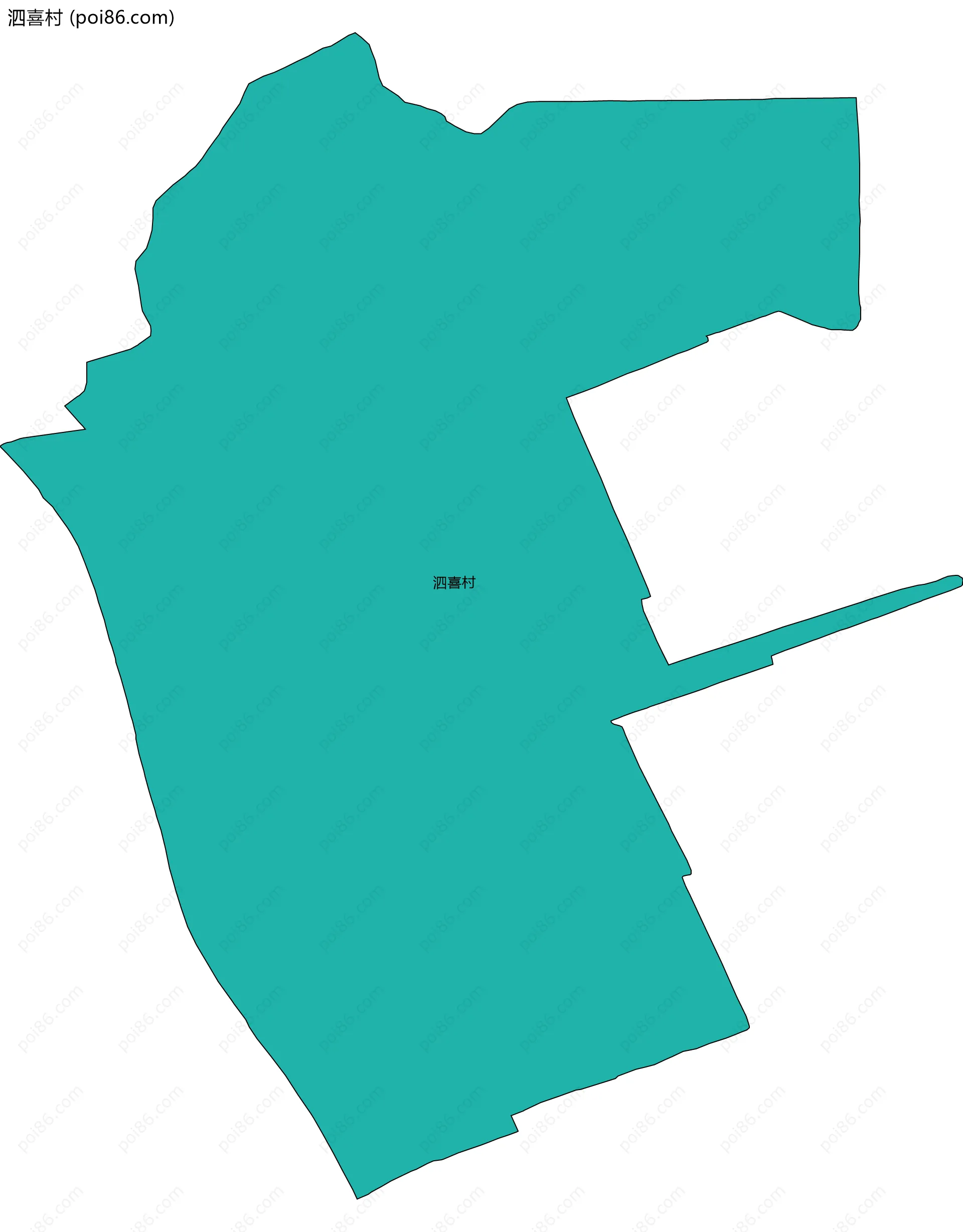 泗喜村边界地图