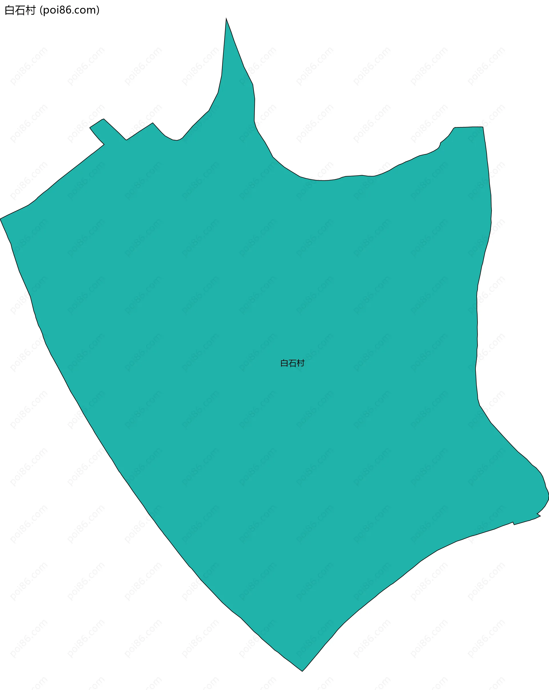 白石村边界地图