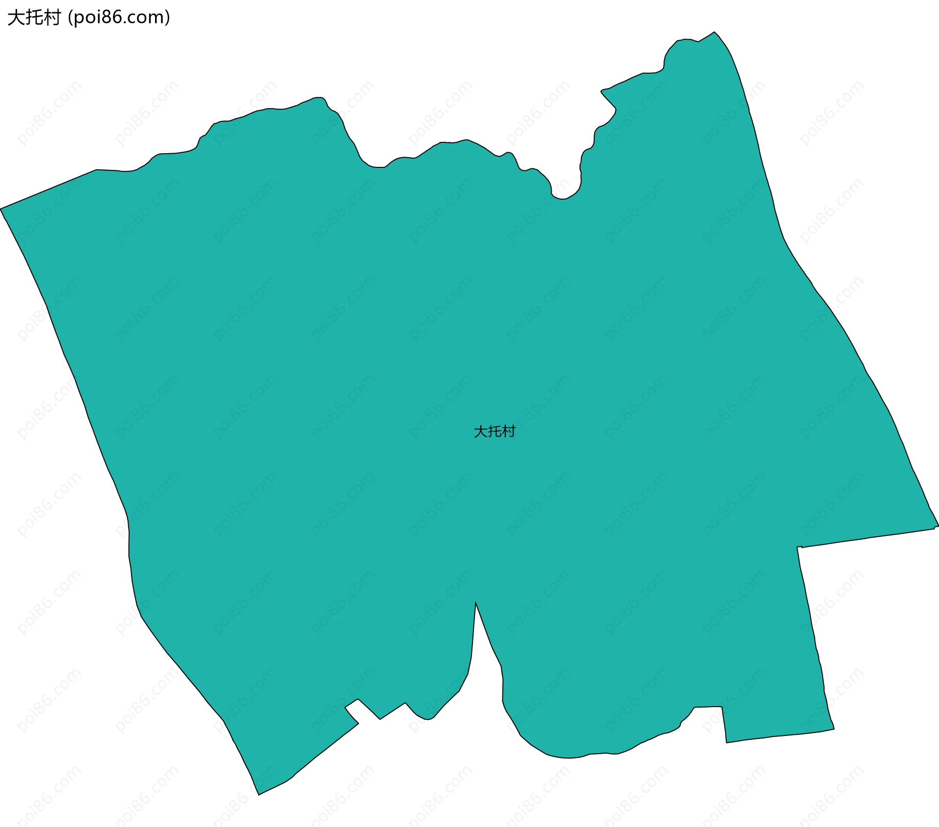大托村边界地图