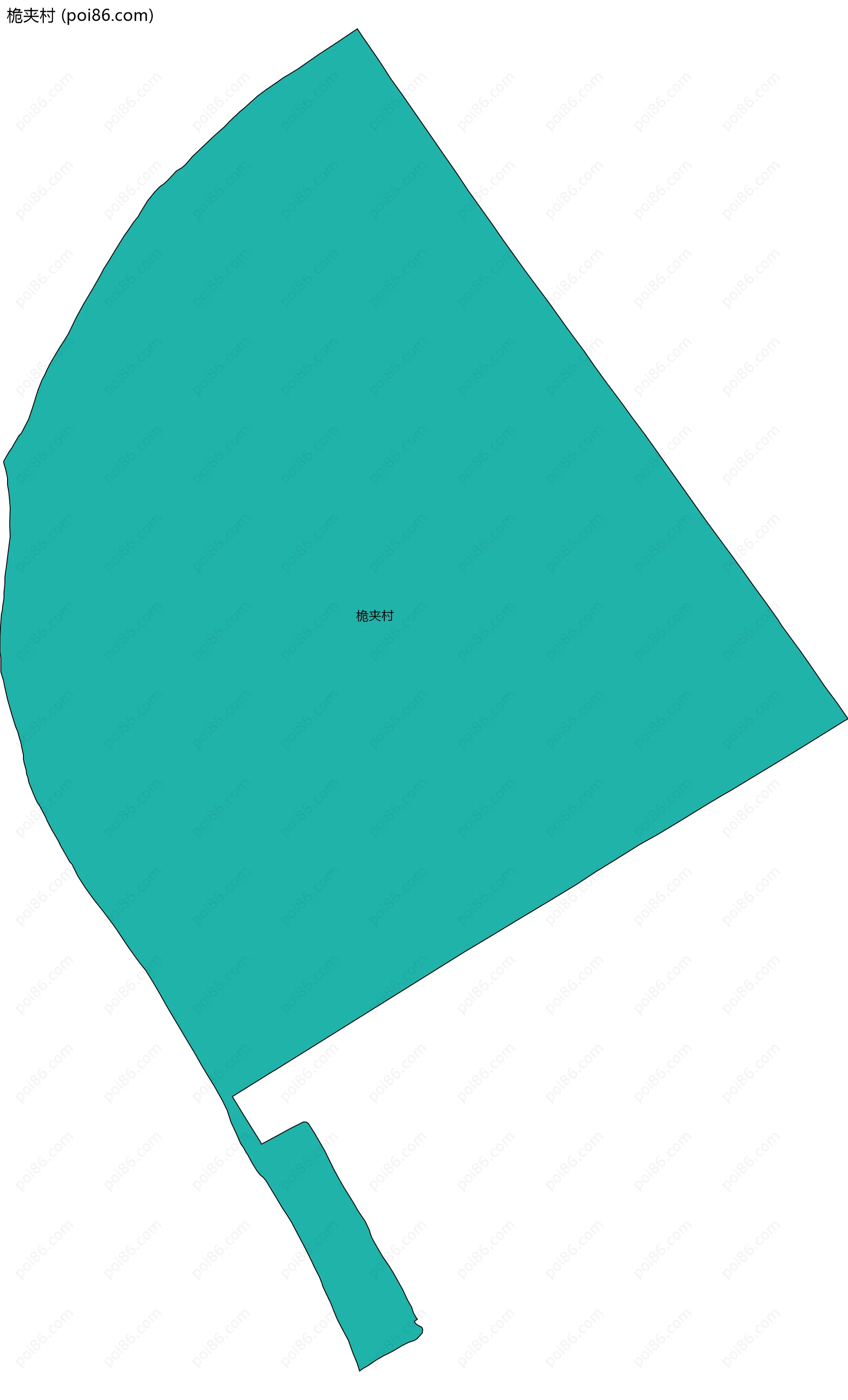 桅夹村边界地图