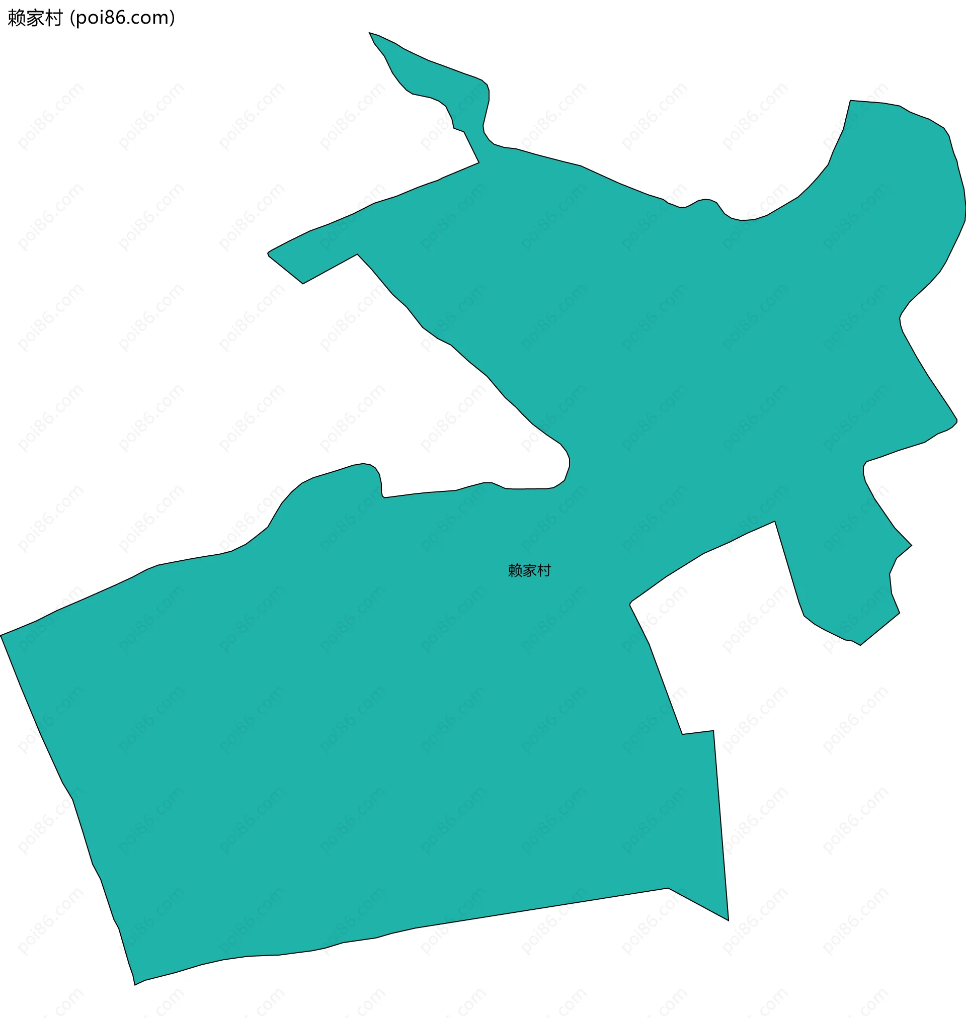 赖家村边界地图