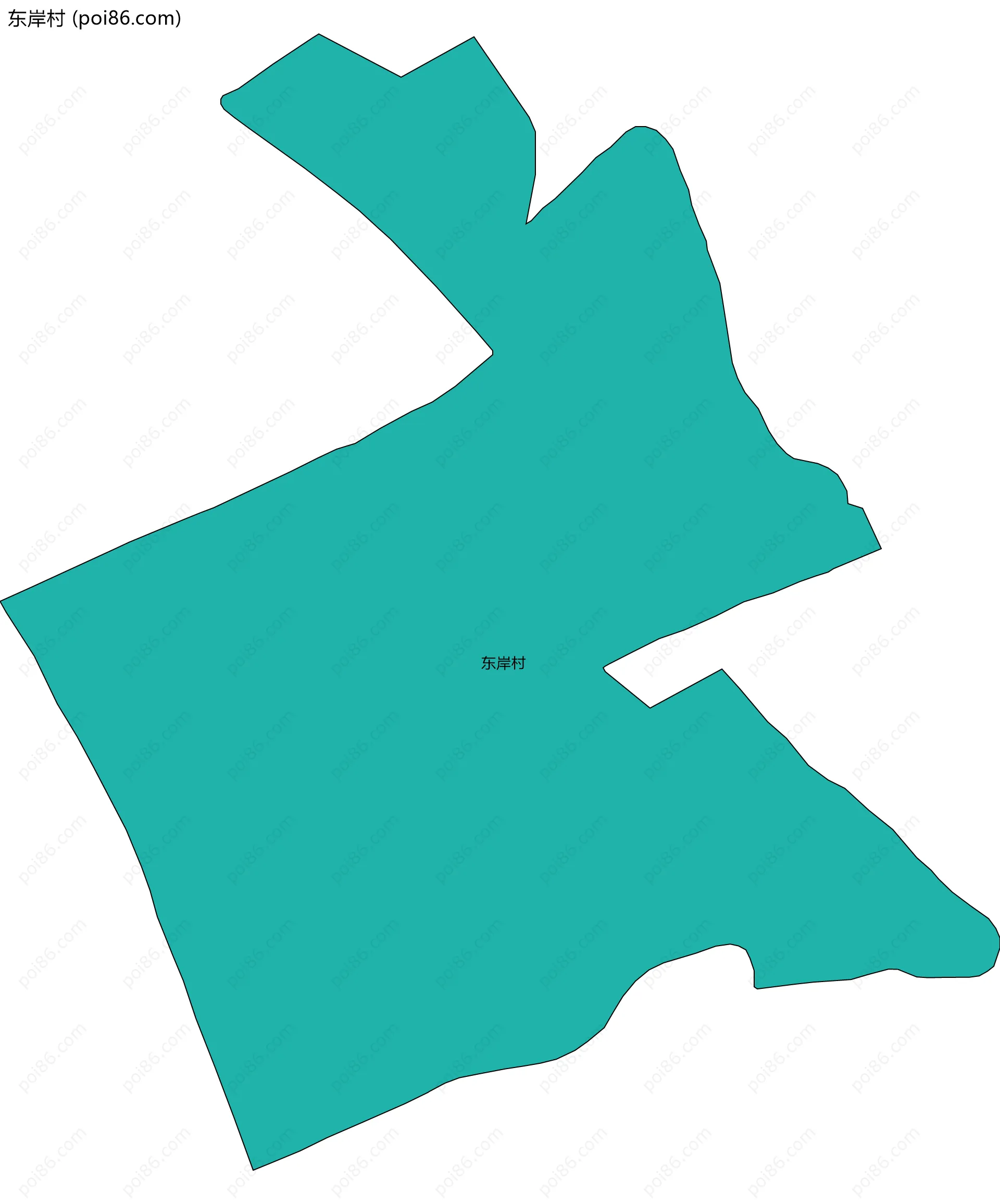 东岸村边界地图