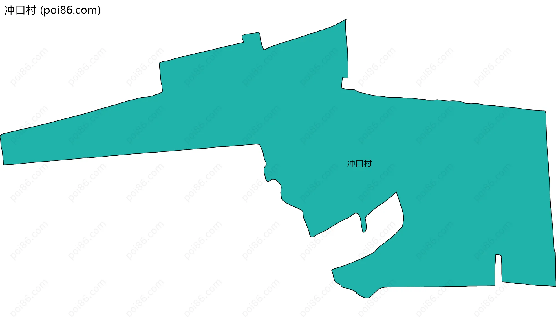 冲口村边界地图