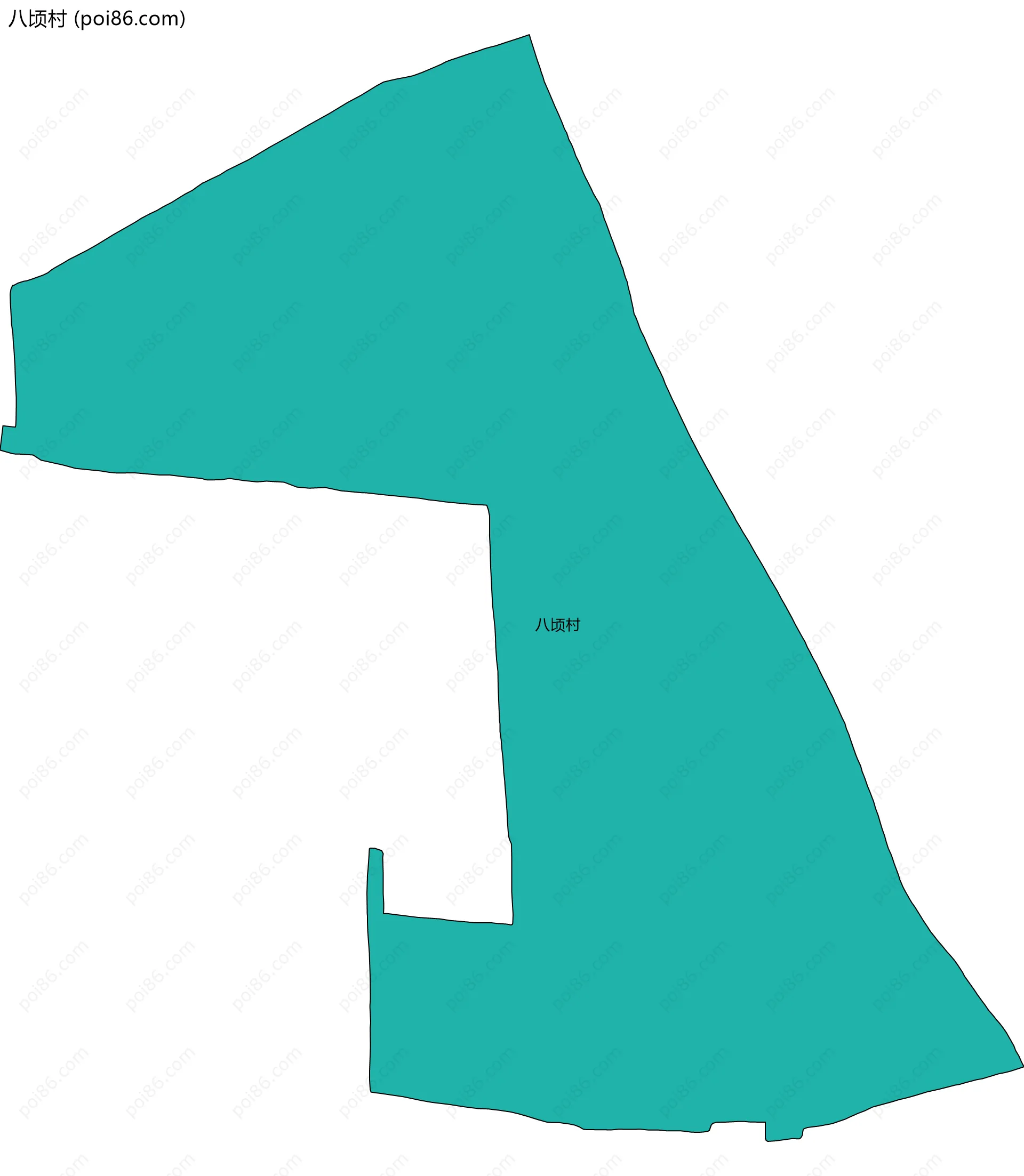 八顷村边界地图