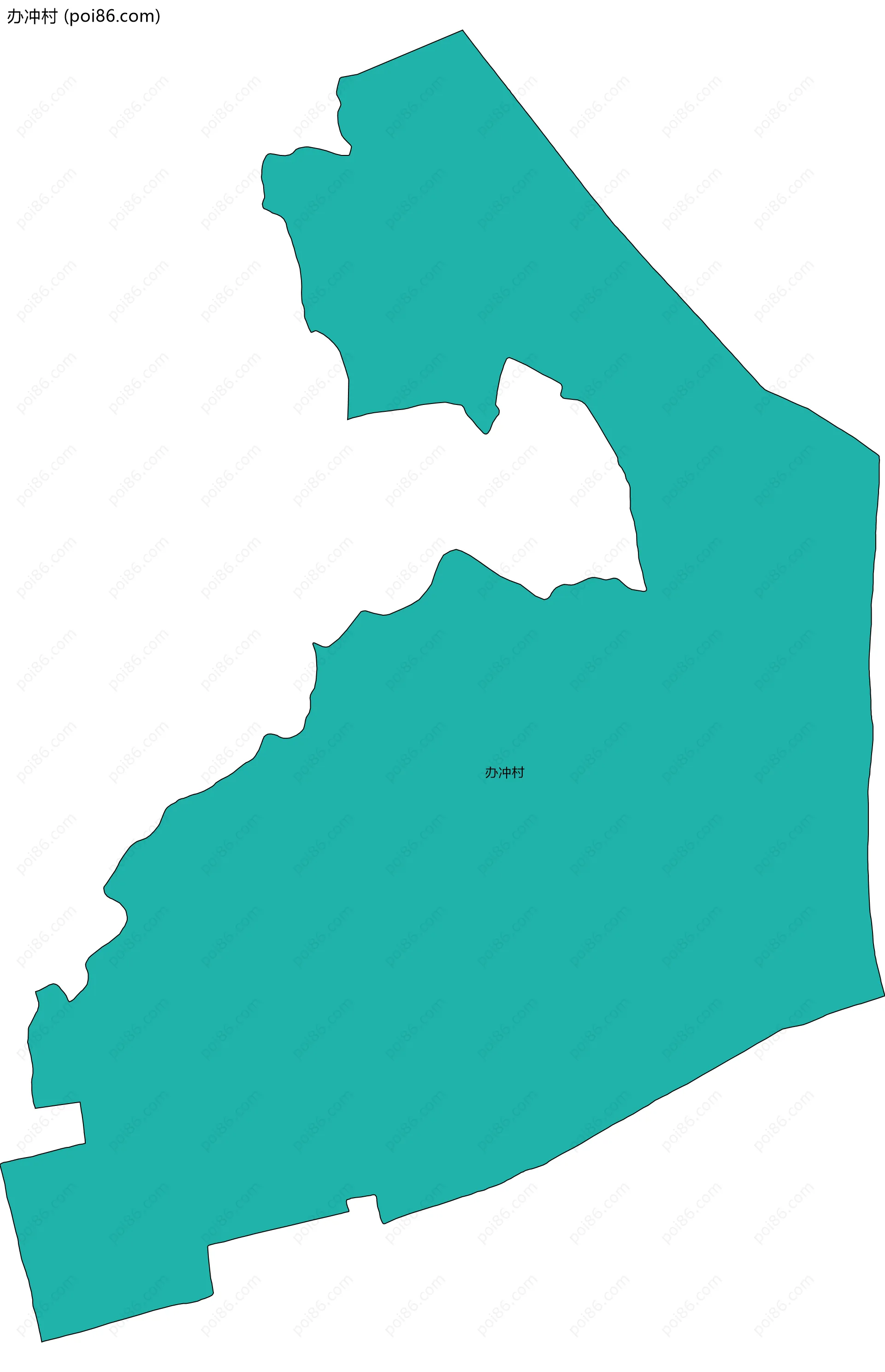 办冲村边界地图