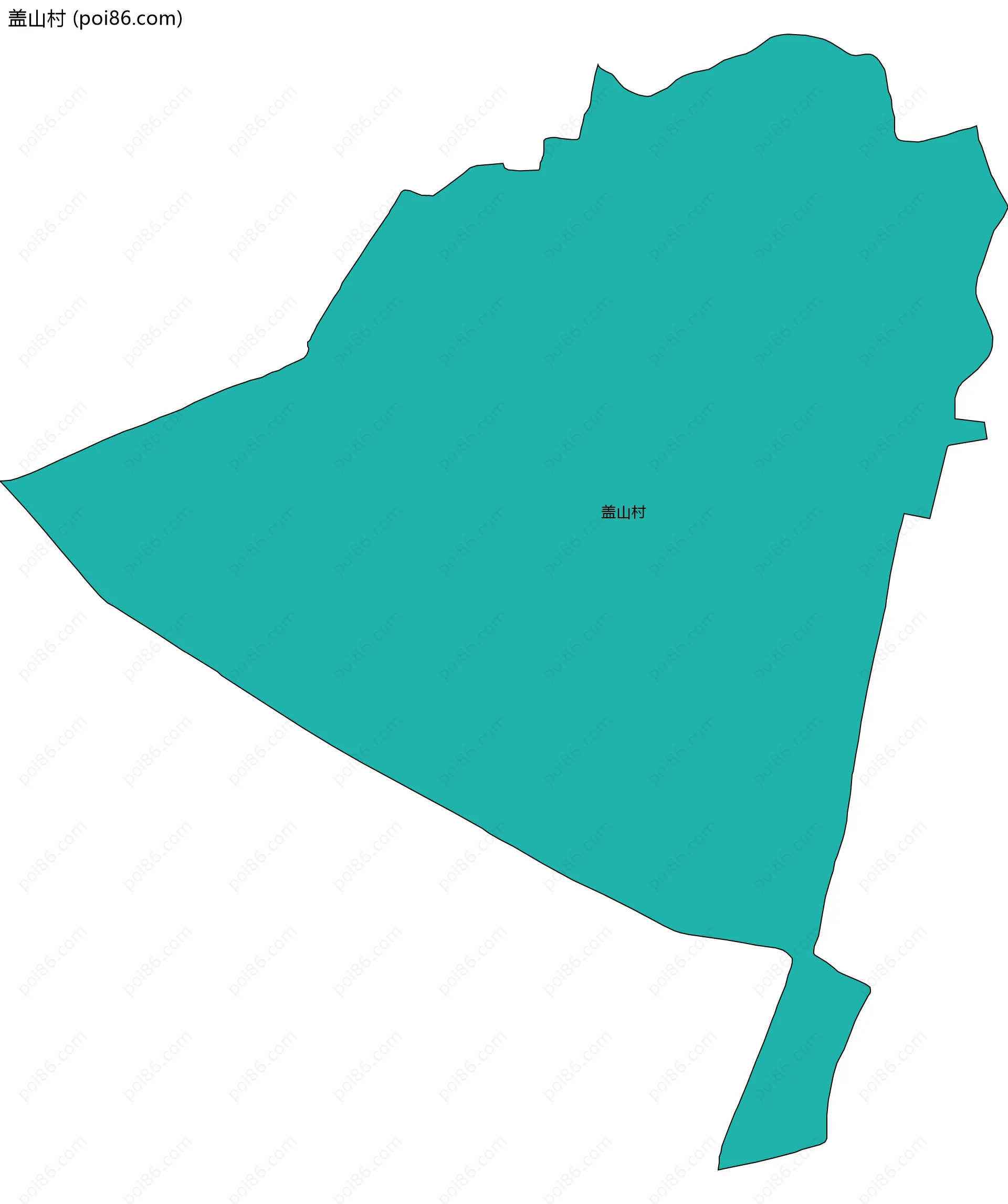 盖山村边界地图