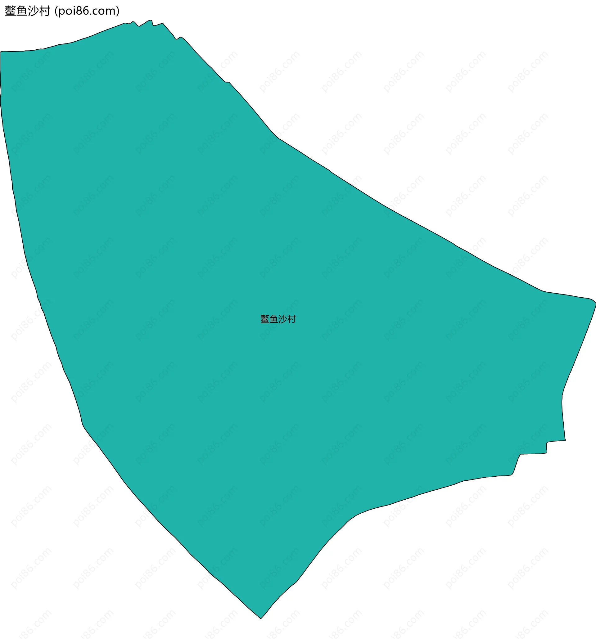 鳌鱼沙村边界地图