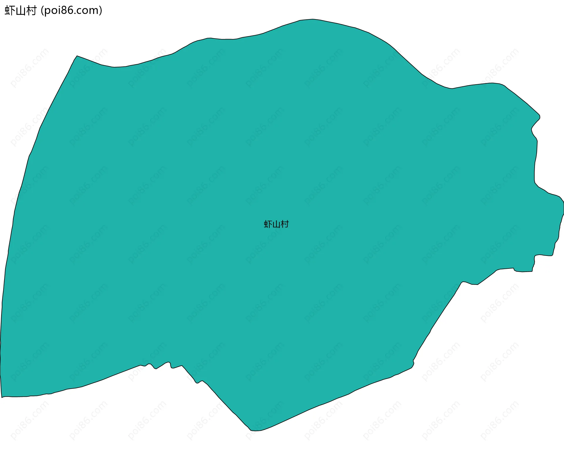虾山村边界地图