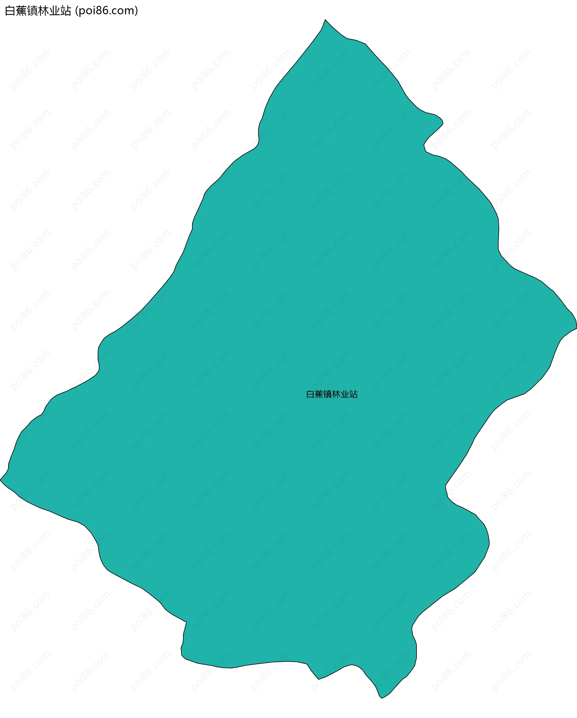 白蕉镇林业站边界地图