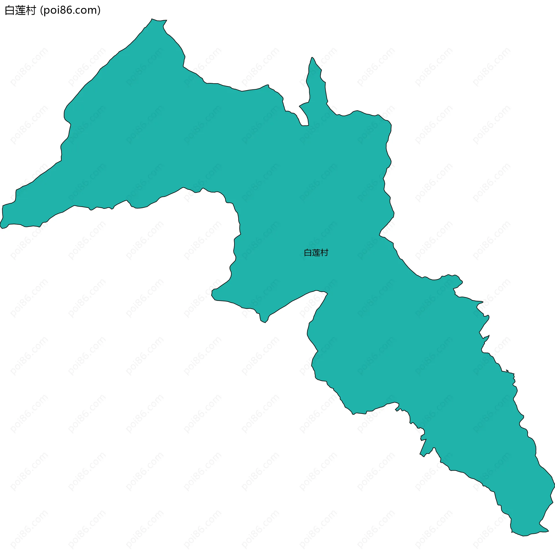 白莲村边界地图