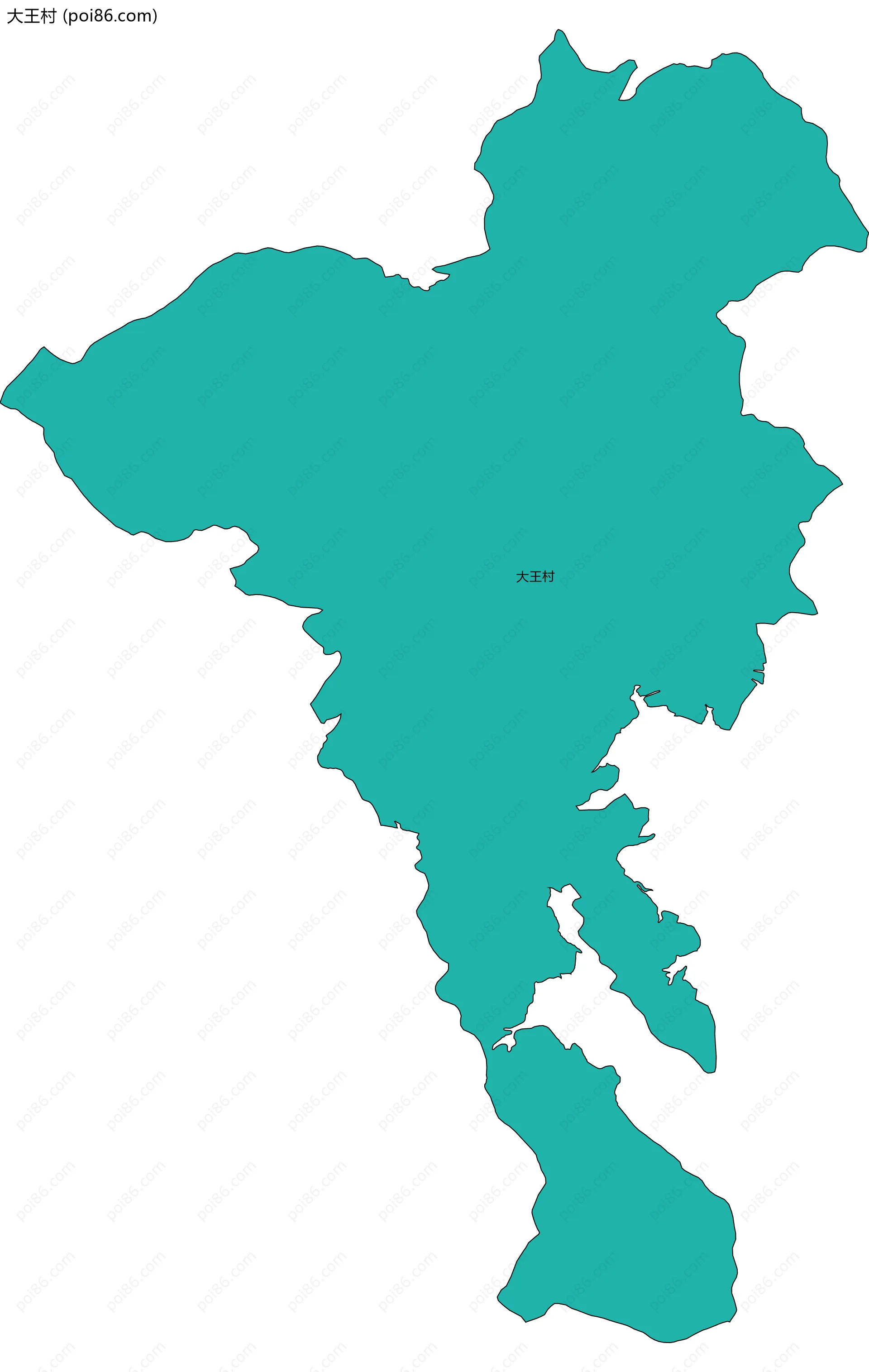 大王村边界地图