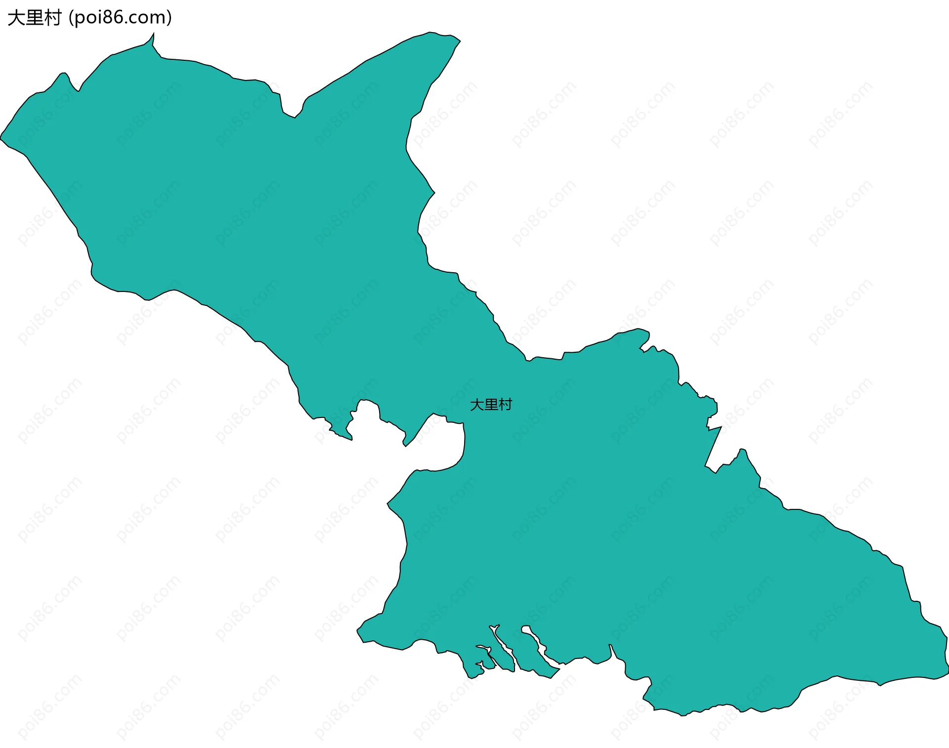 大里村边界地图