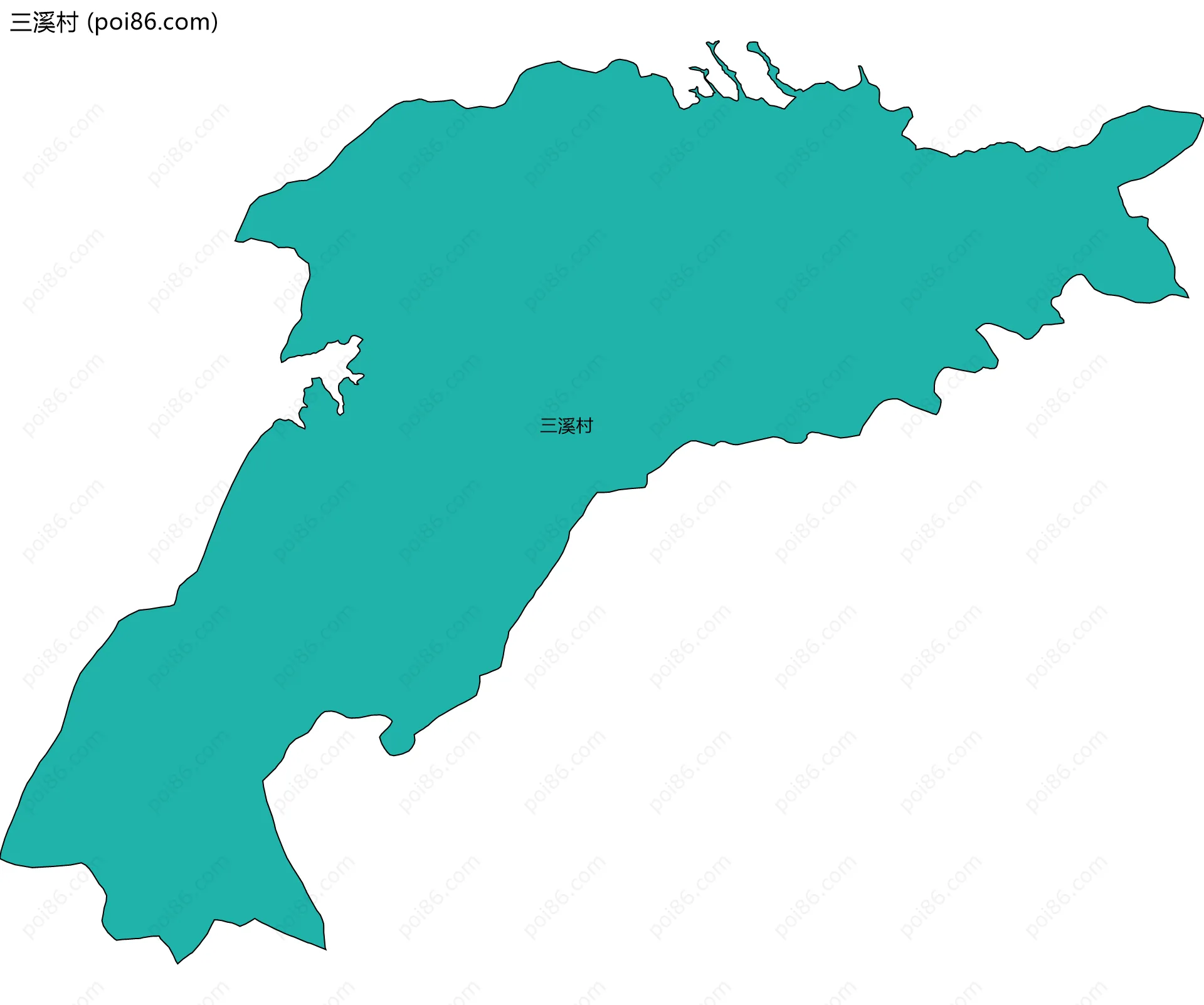 三溪村边界地图