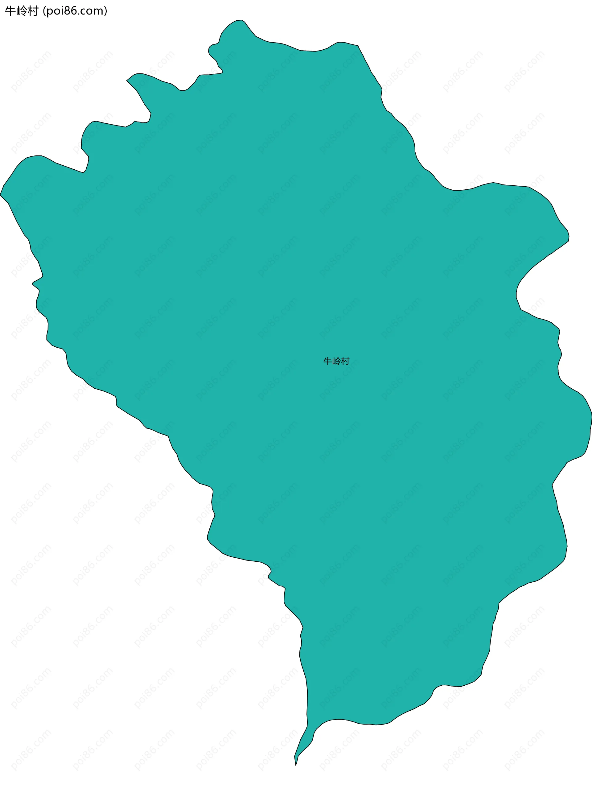 牛岭村边界地图