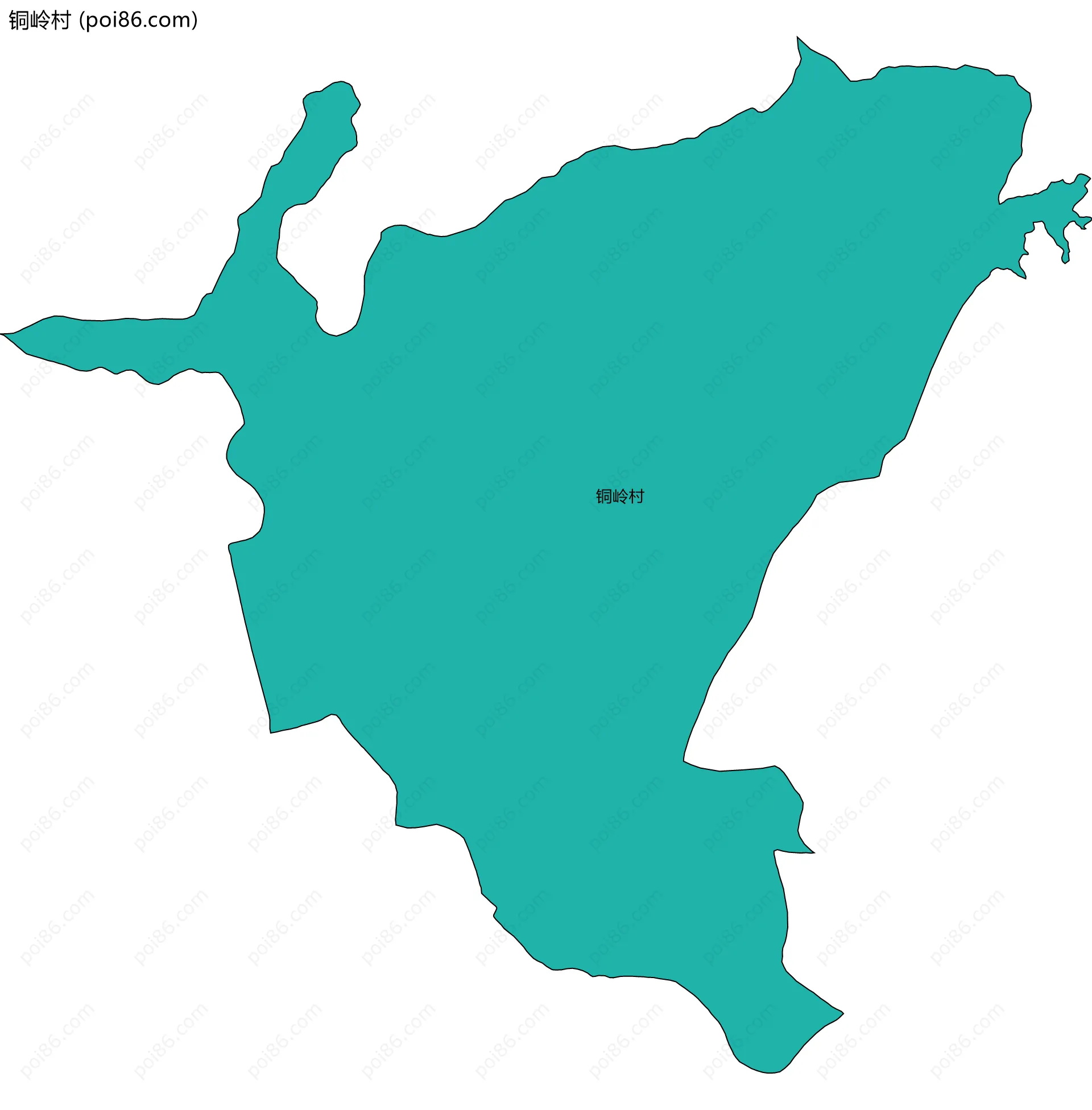 铜岭村边界地图