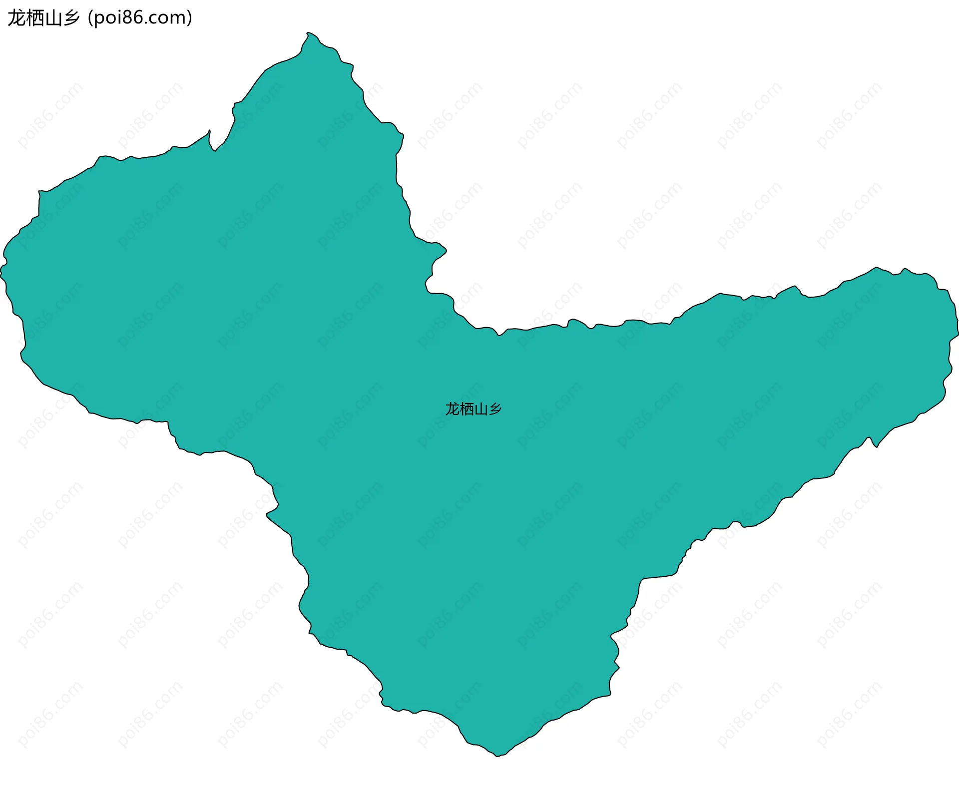 龙栖山乡边界地图