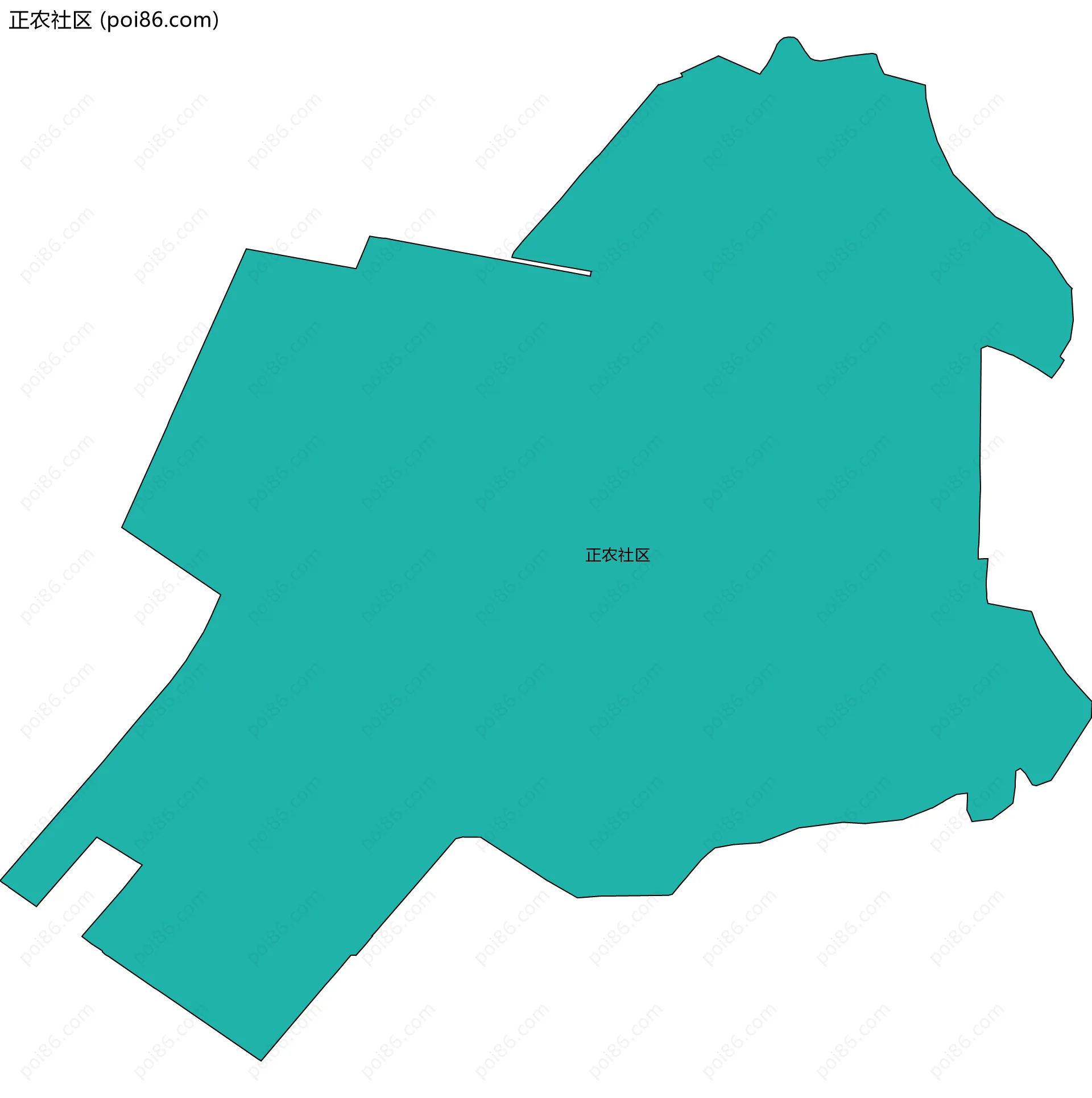 正农社区边界地图