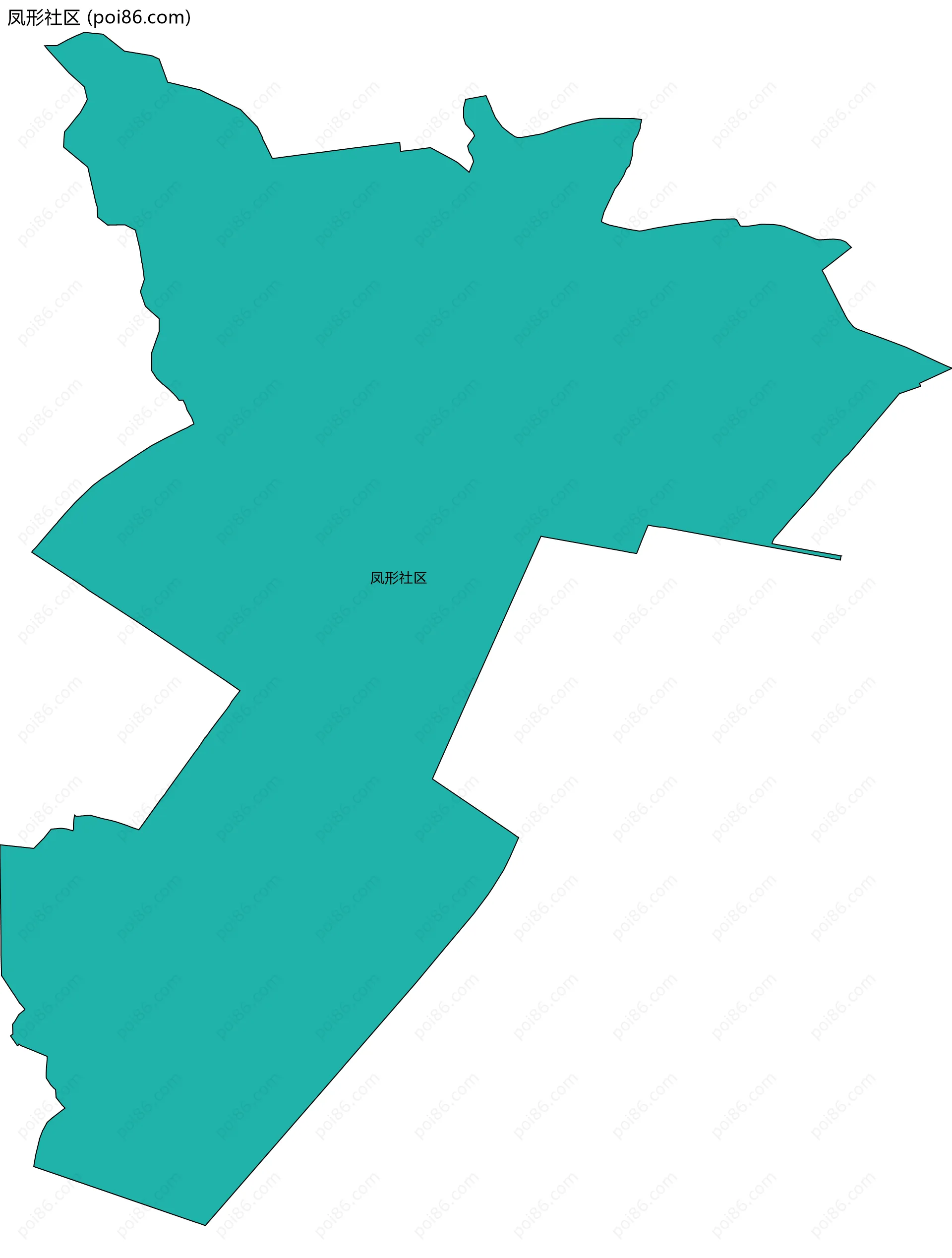 凤形社区边界地图