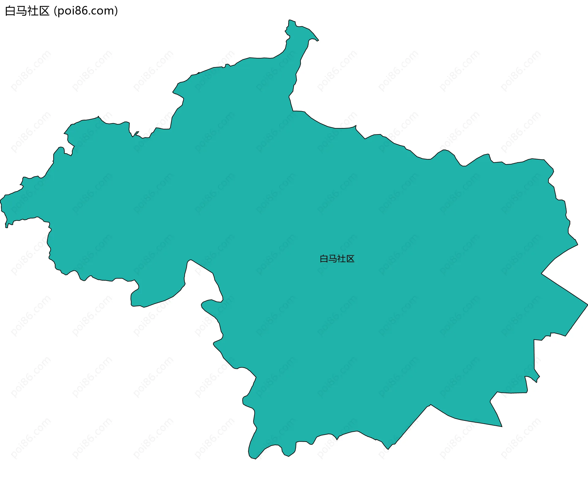 白马社区边界地图
