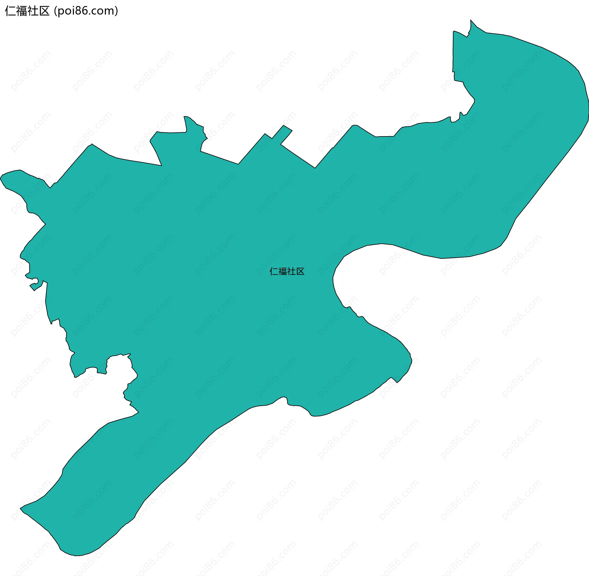 仁福社区边界地图