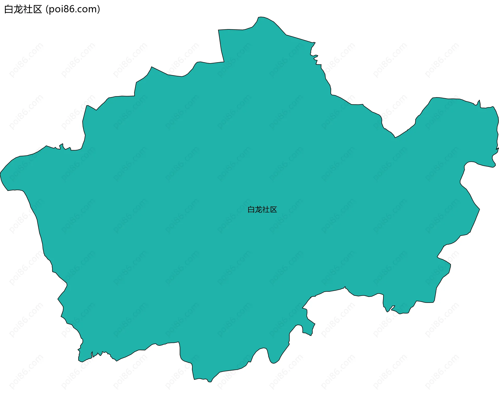 白龙社区边界地图