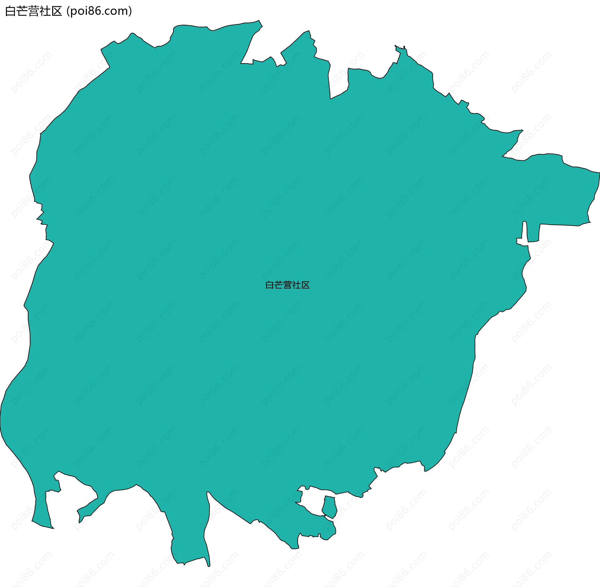 白芒营社区边界地图