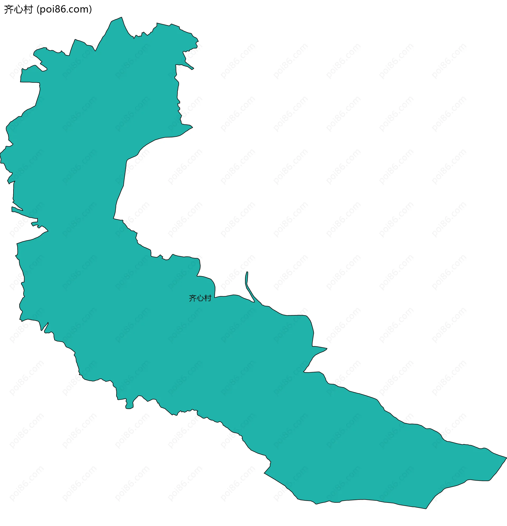 齐心村边界地图