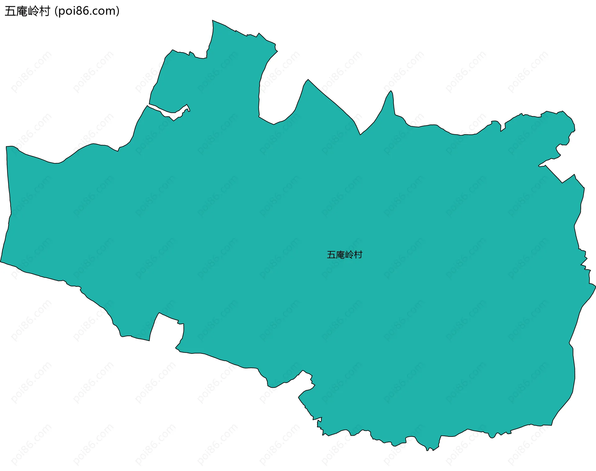 五庵岭村边界地图