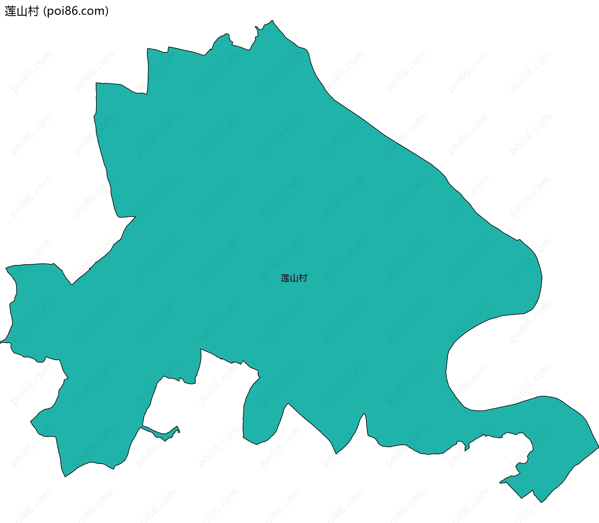 莲山村边界地图