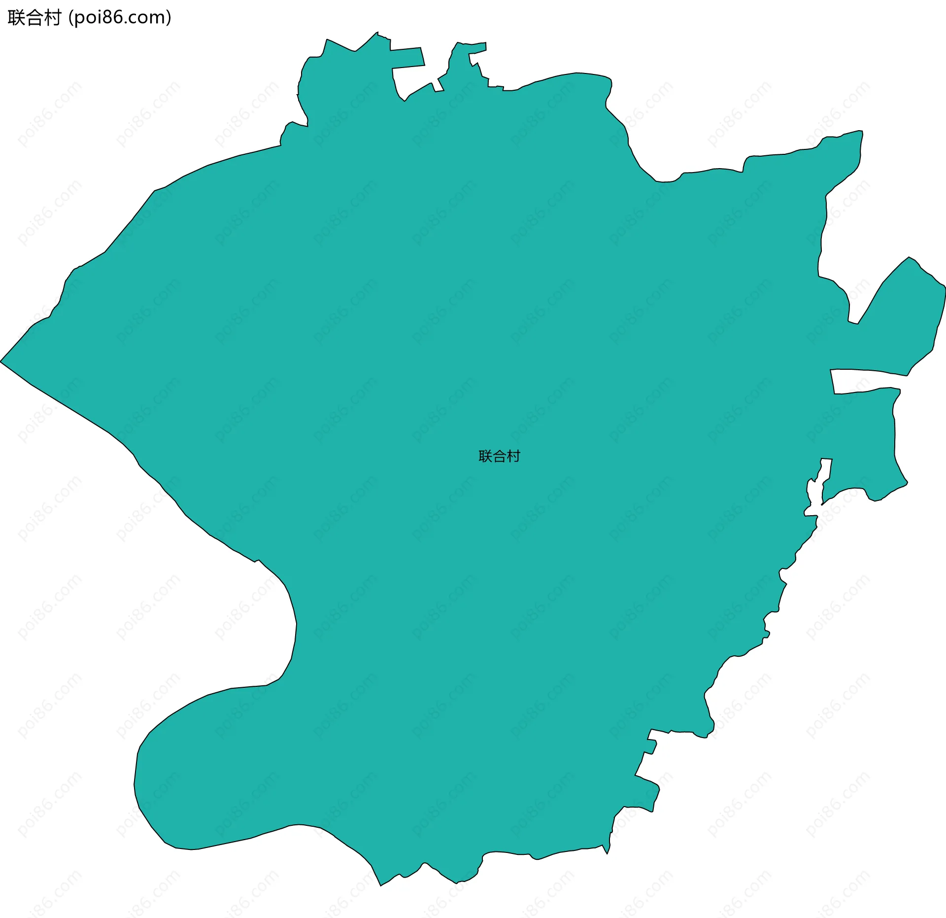 联合村边界地图