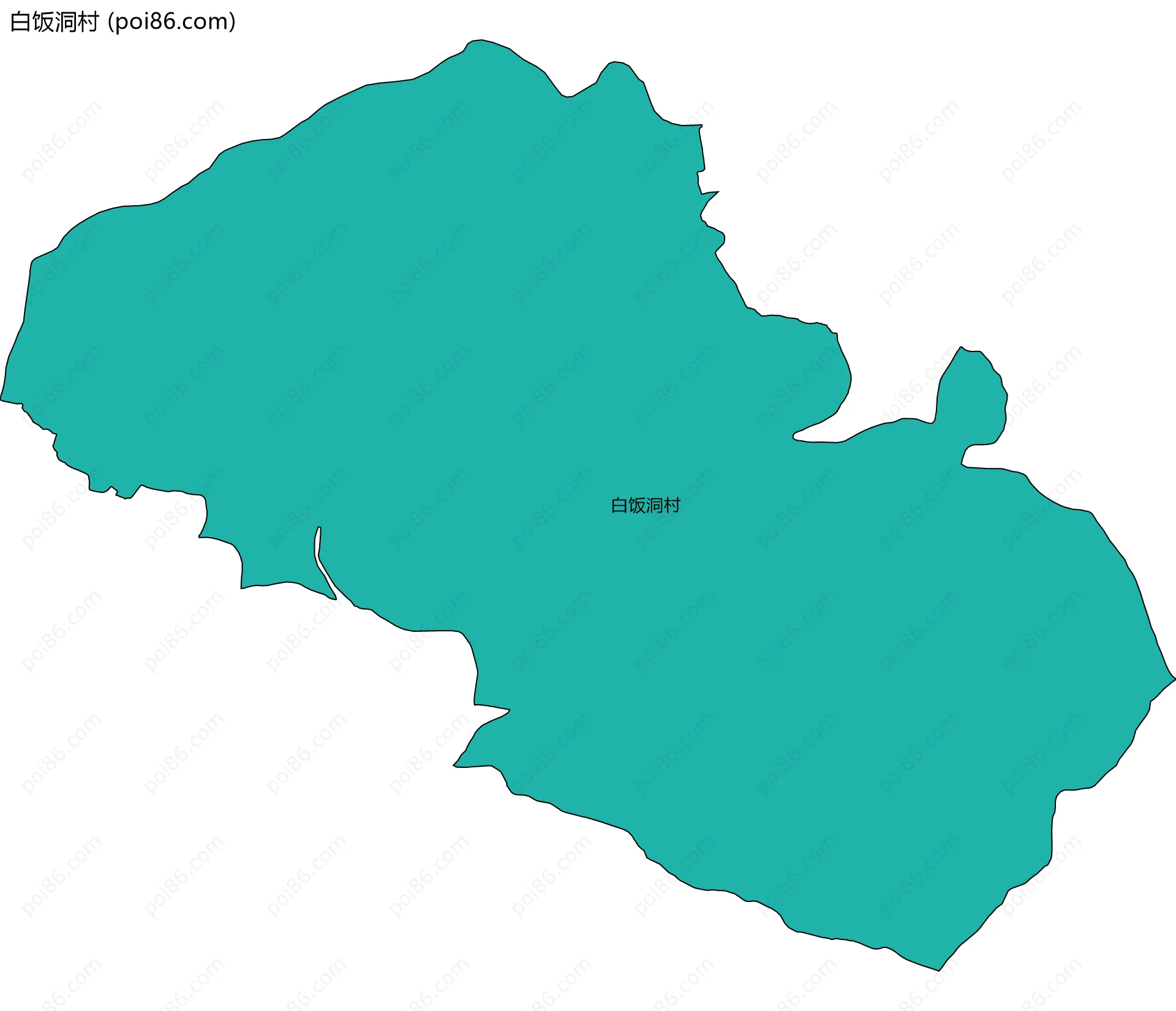 白饭洞村边界地图