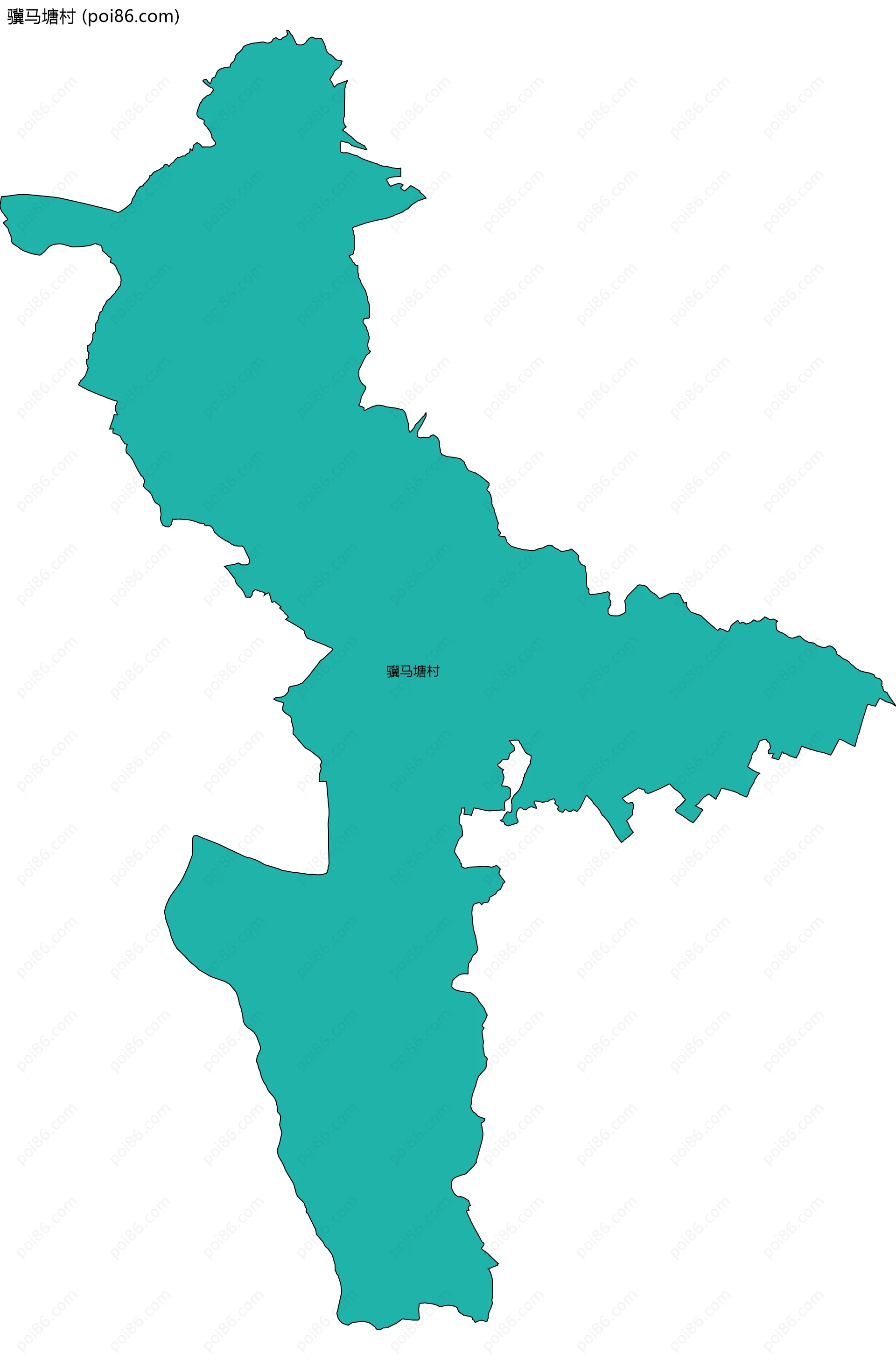 骥马塘村边界地图