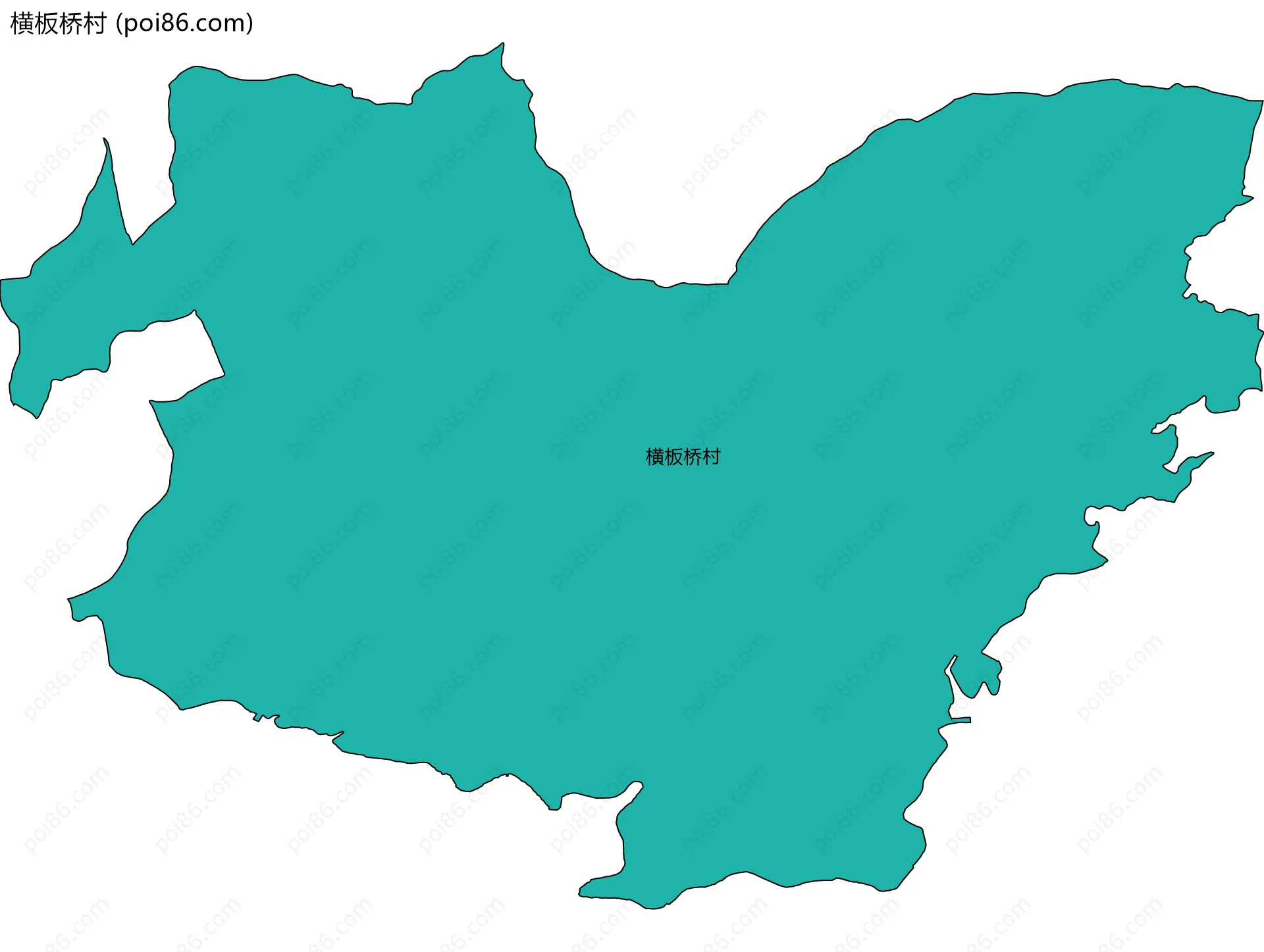 横板桥村边界地图