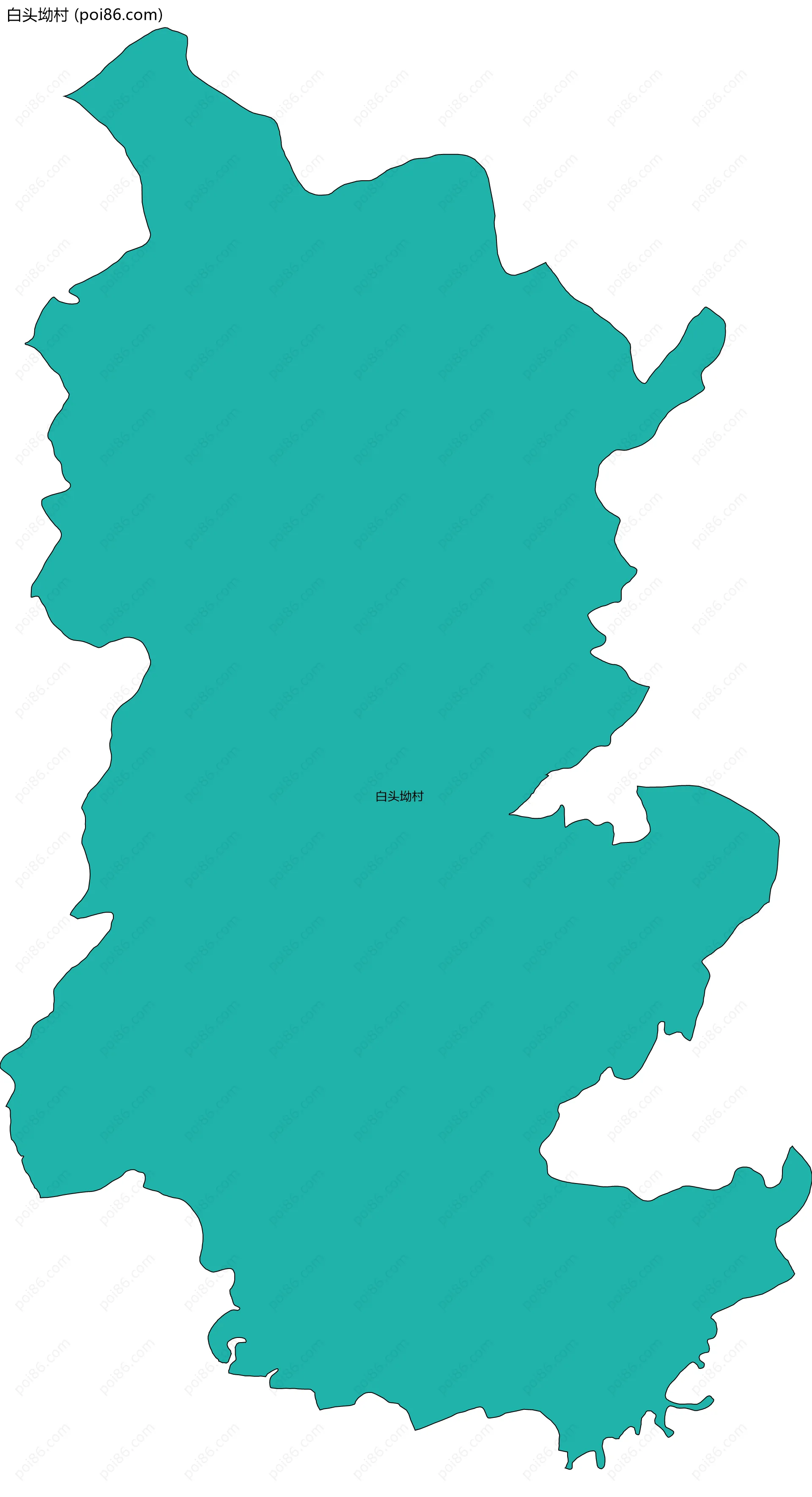 白头坳村边界地图