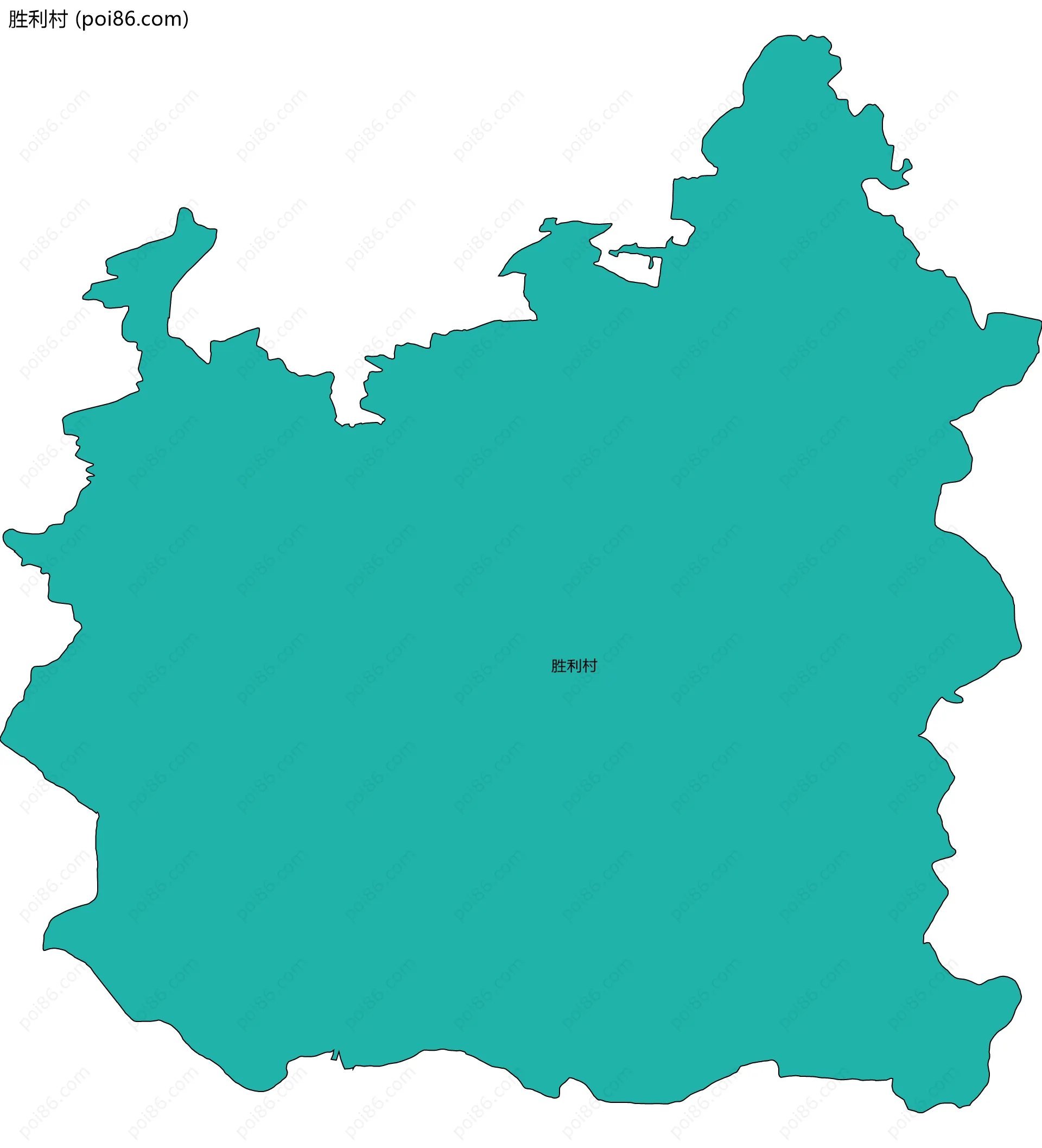 胜利村边界地图
