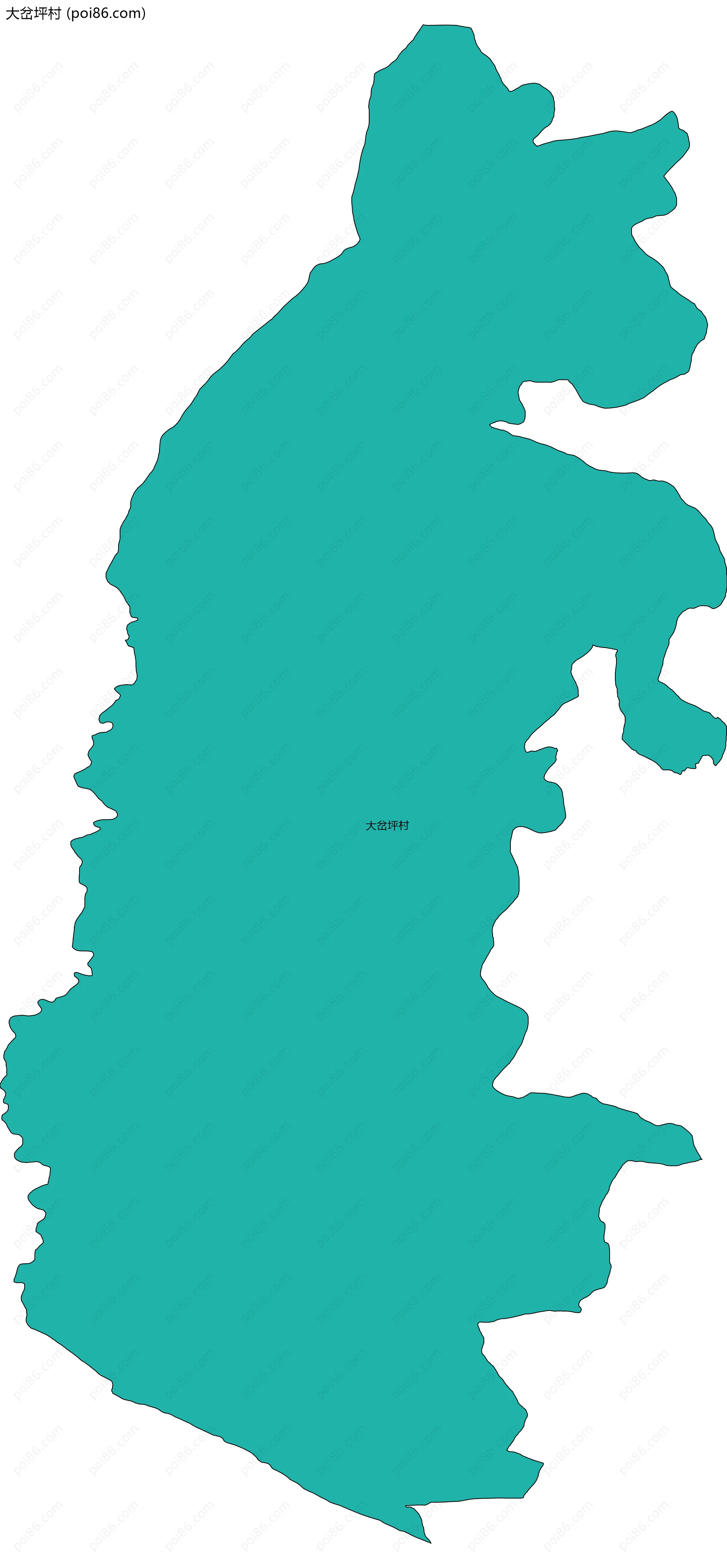 大岔坪村边界地图