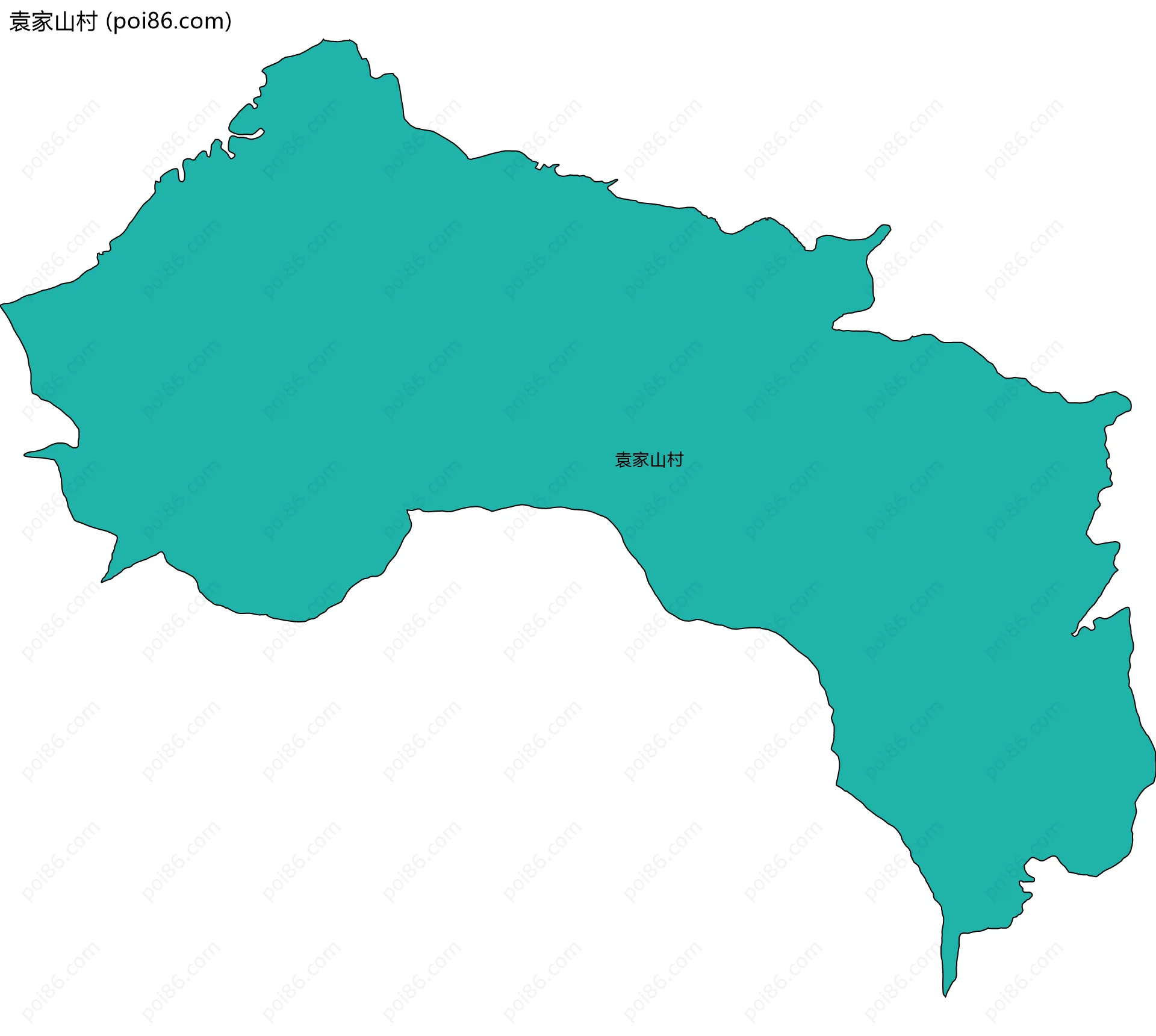 袁家山村边界地图