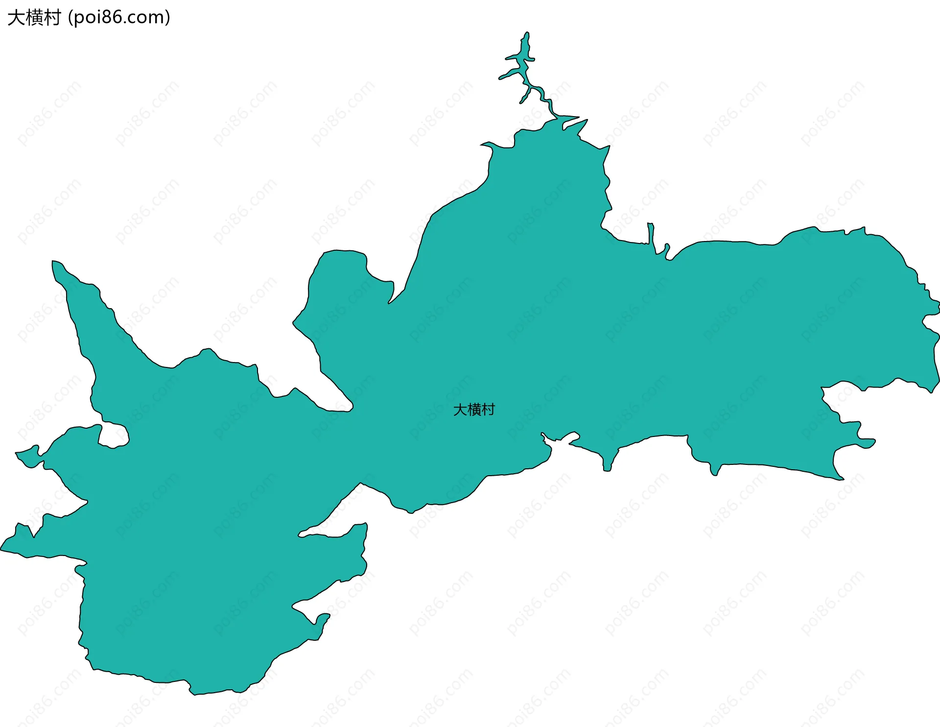 大横村边界地图