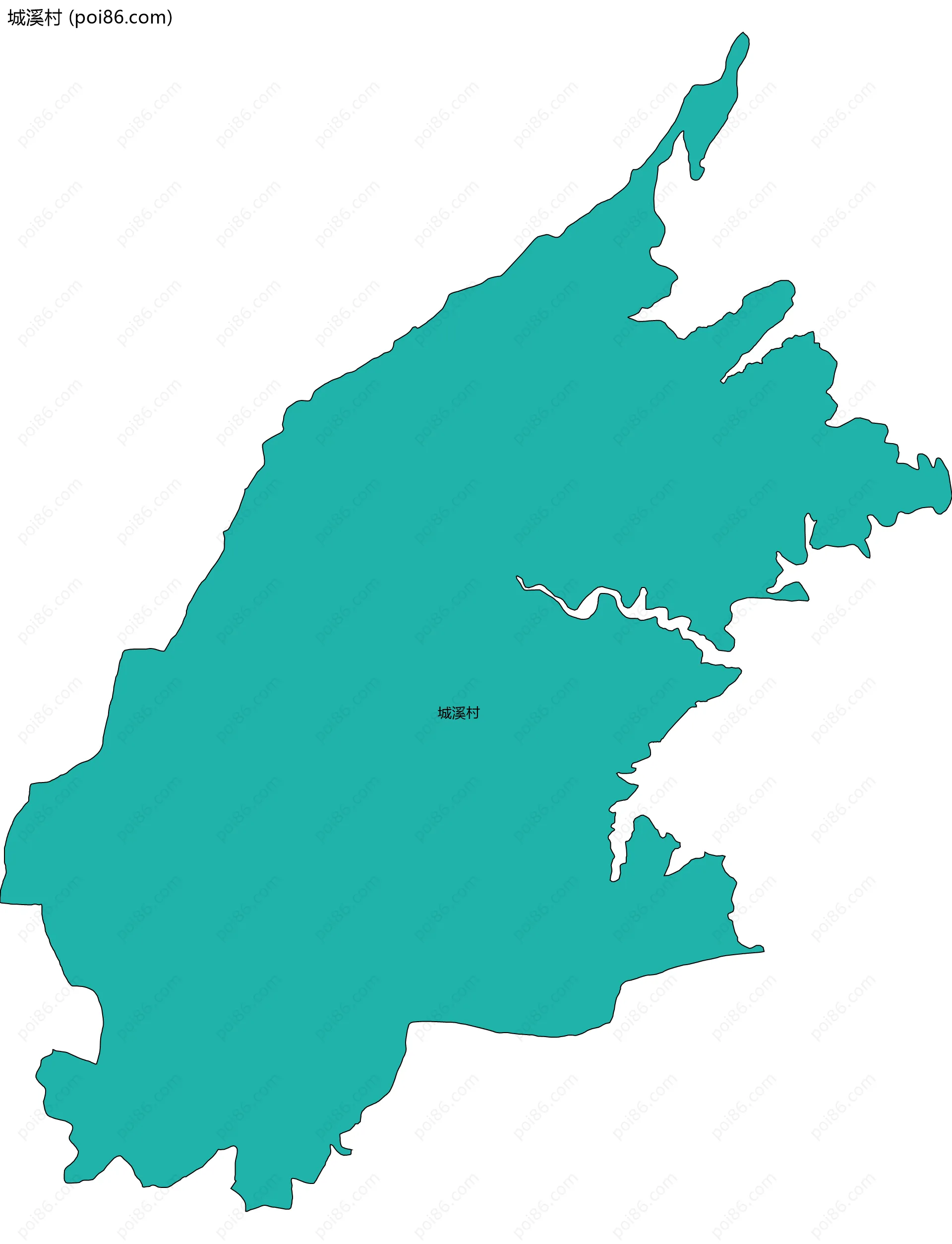 城溪村边界地图