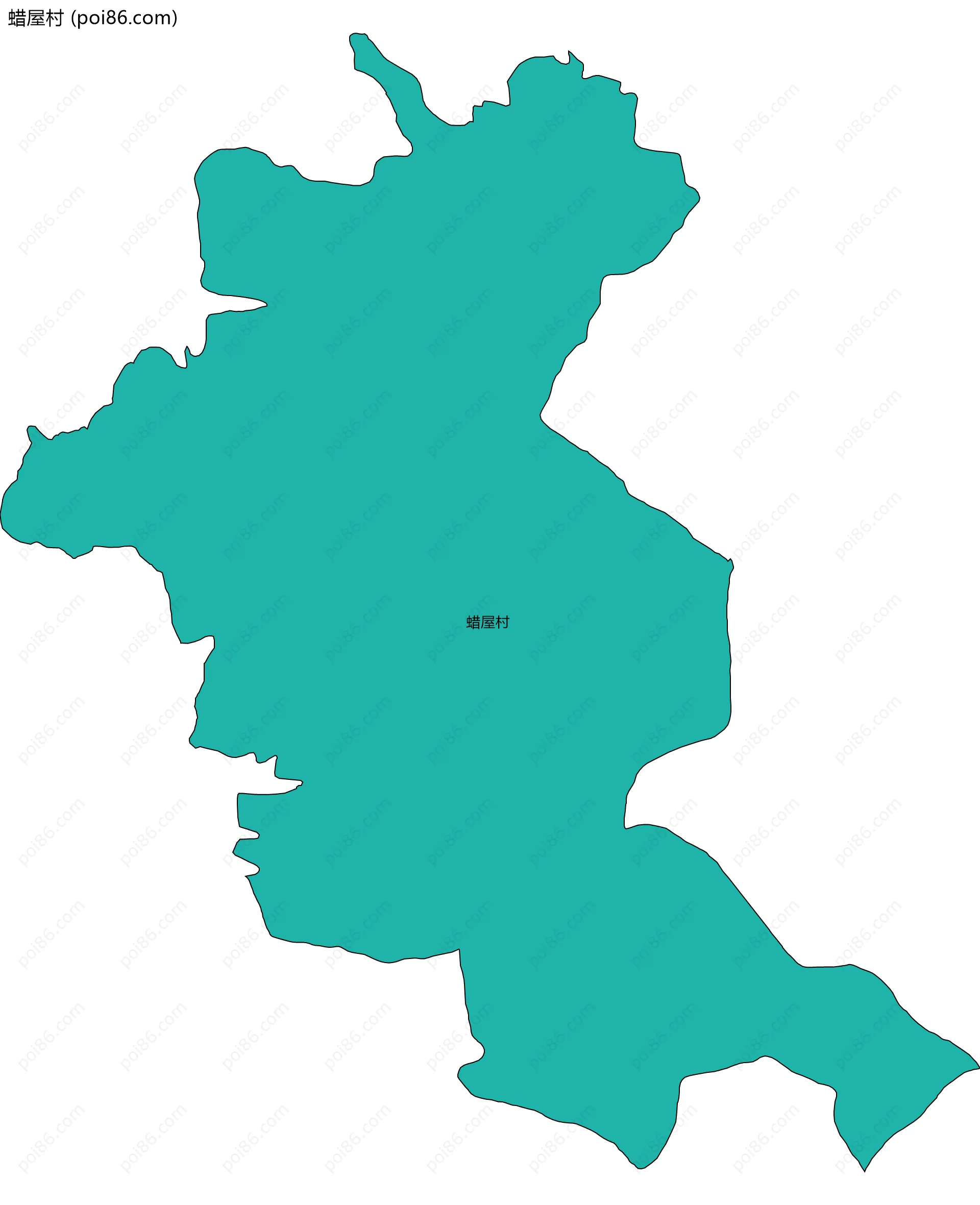 蜡屋村边界地图