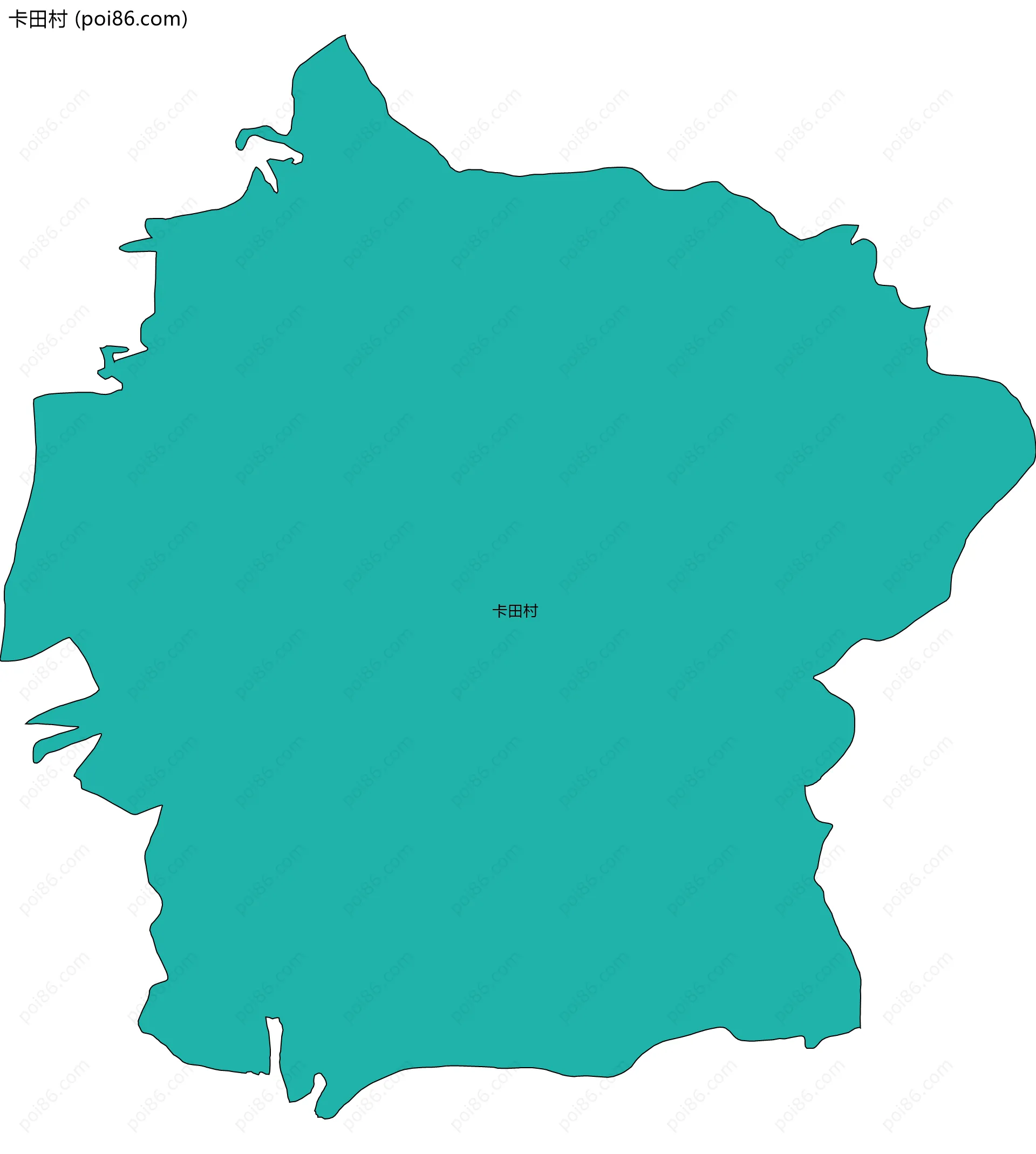 卡田村边界地图