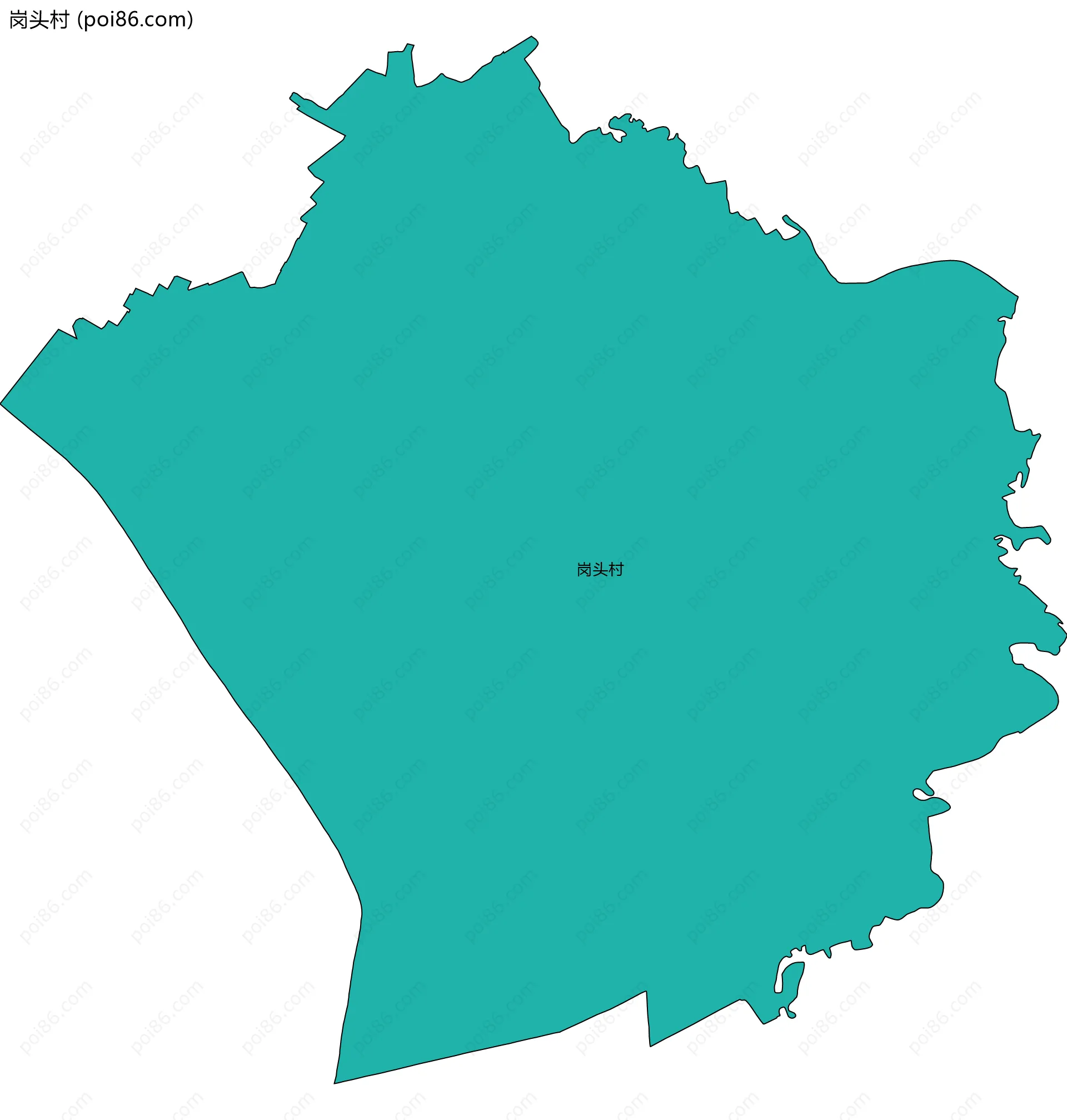 岗头村边界地图