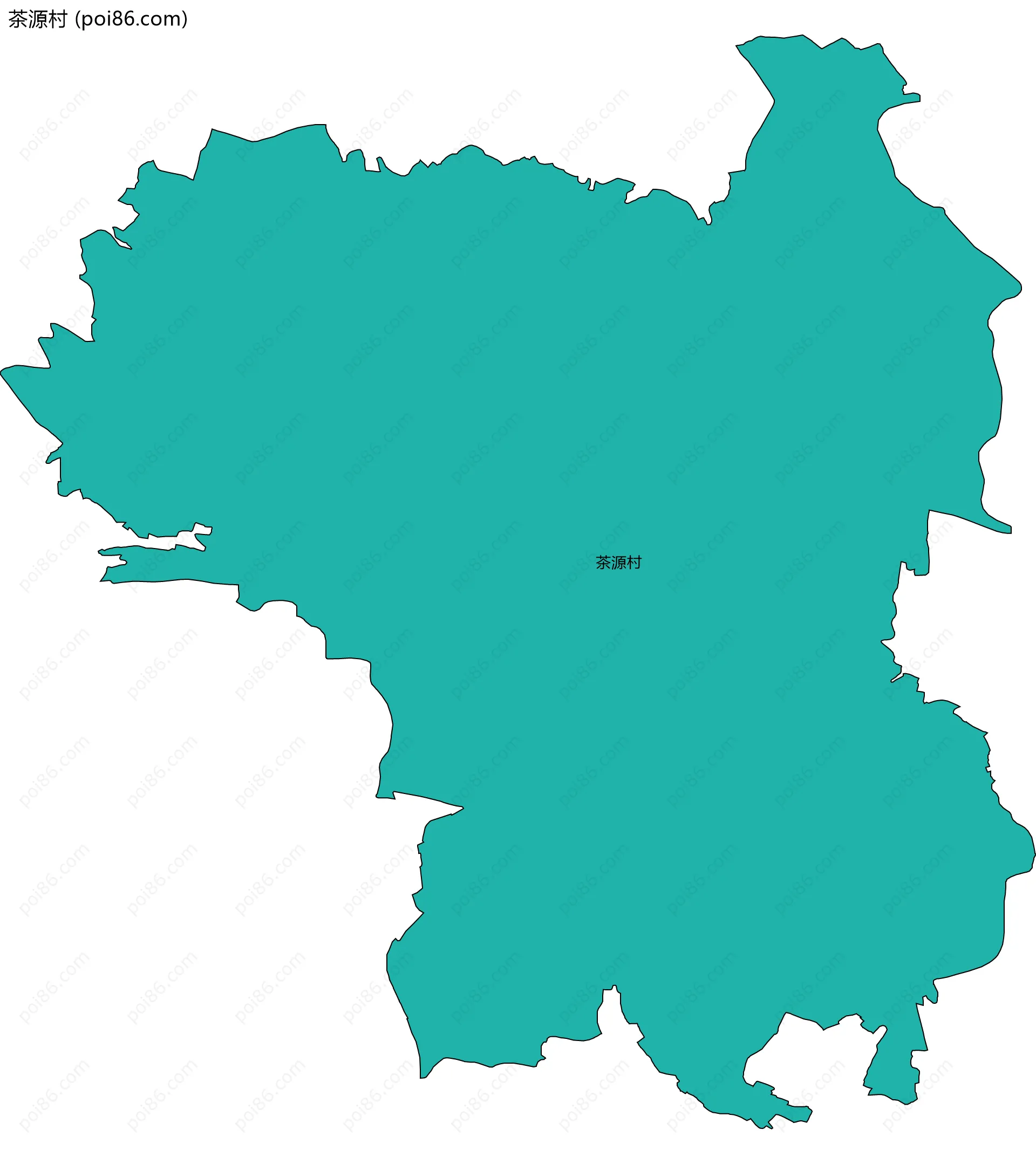 茶源村边界地图