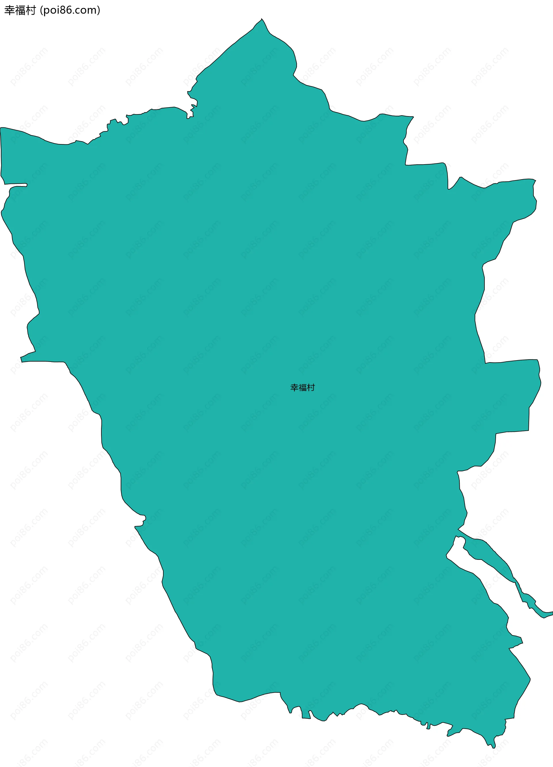 幸福村边界地图