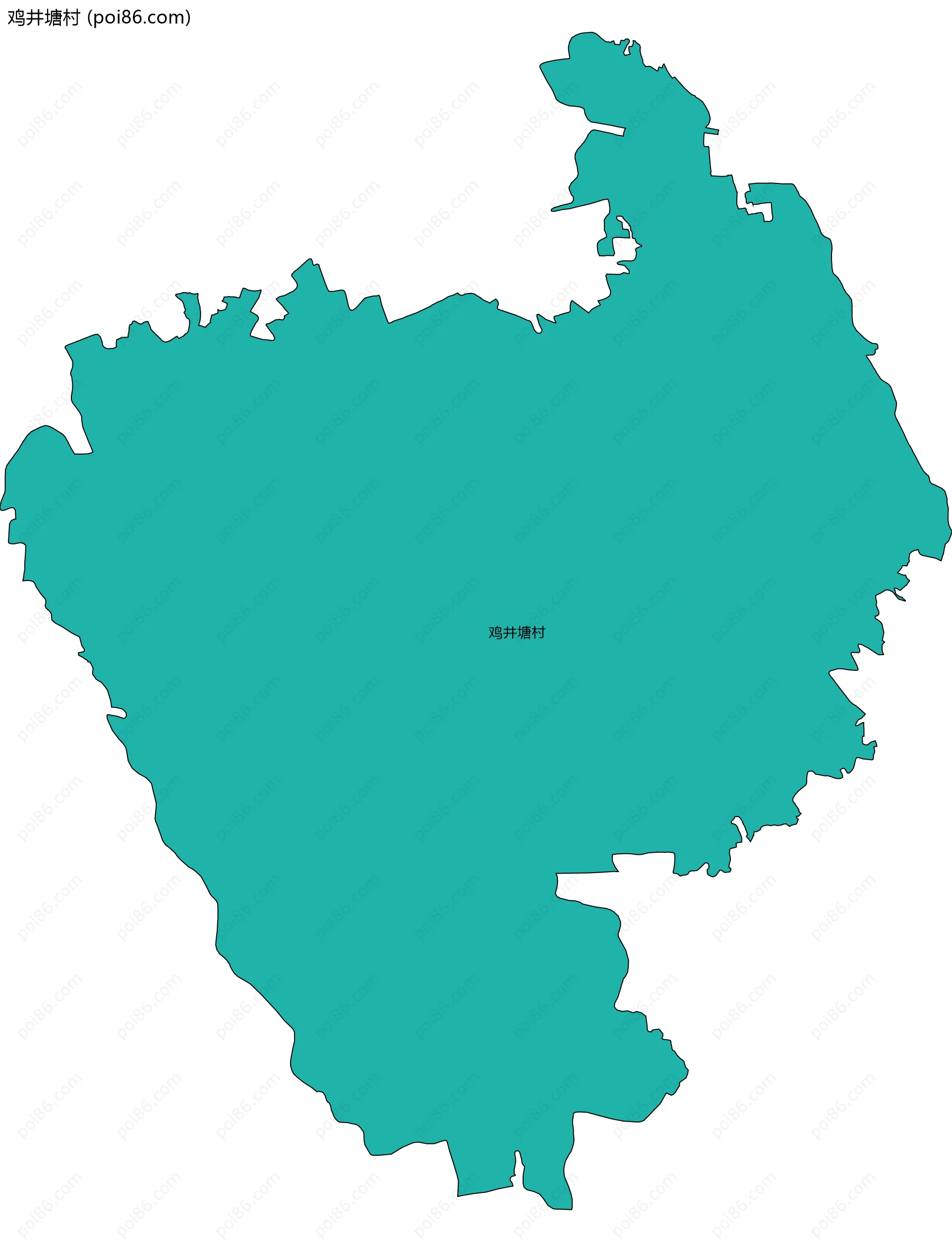 鸡井塘村边界地图